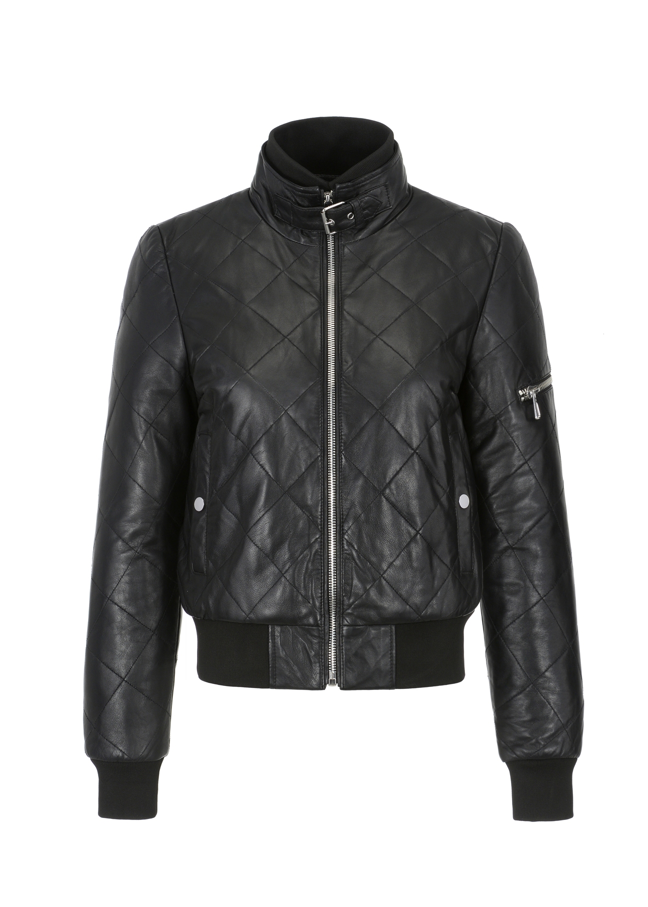 Women's quilted leather jacket KURDS-0378-1241(Z22)-05