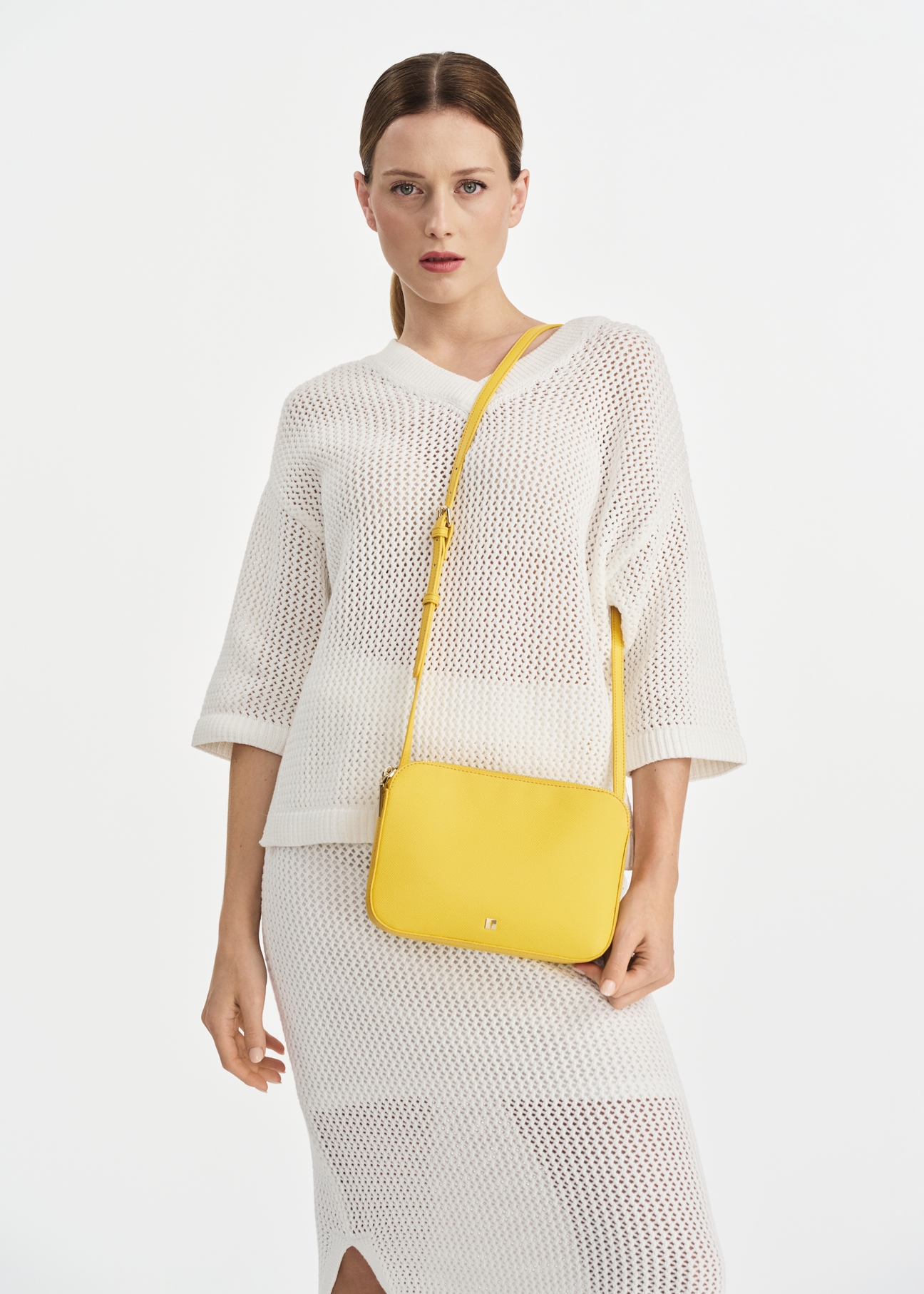 Yellow women's shoulder bag TOREC-0205E-21(W25)