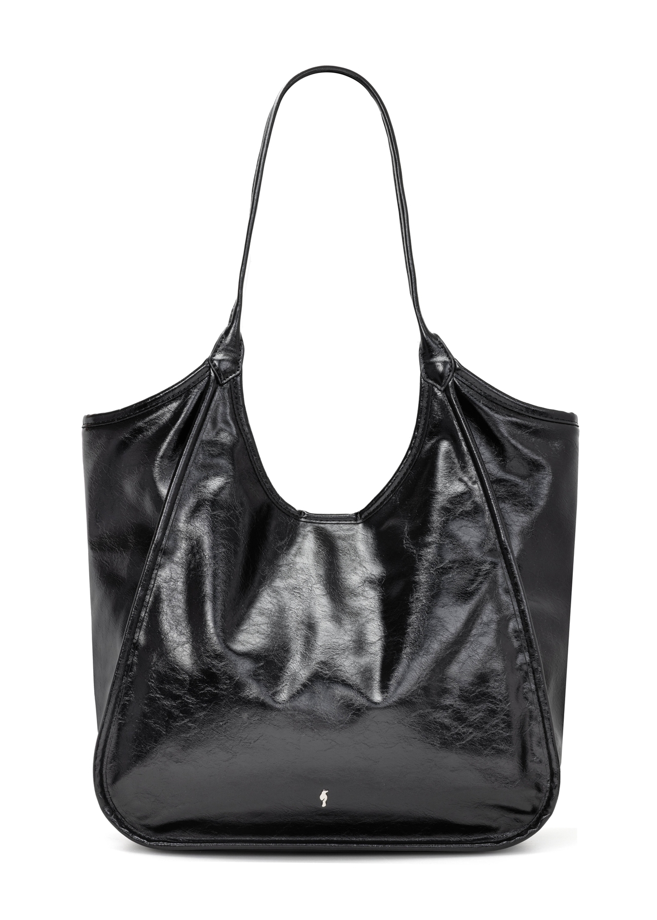 Black women's shopper handbag TOREC-1122-9F(W26), front product view on white background.