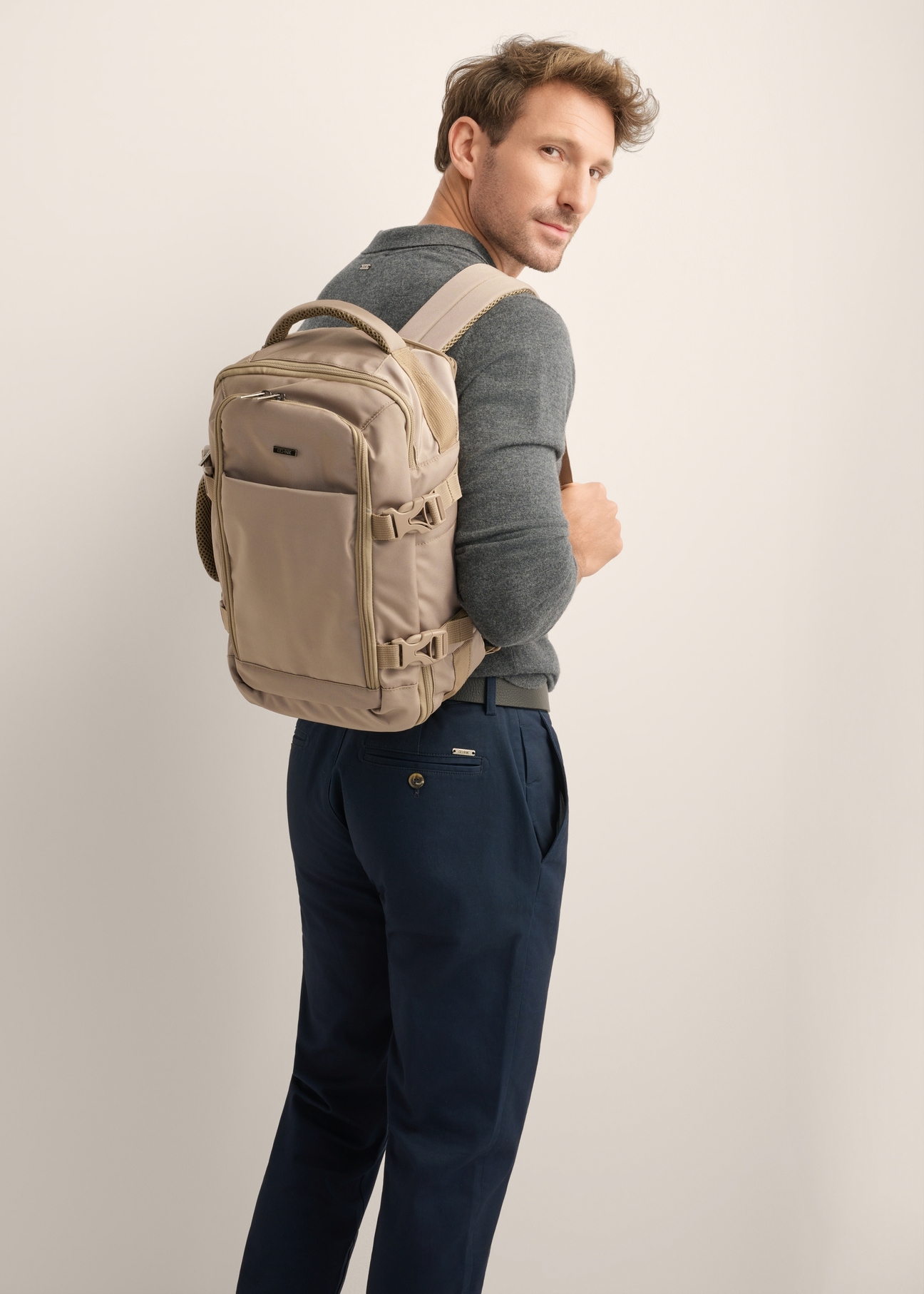 Dark beige airplane backpack PLCMN-0017-1C(Z26)