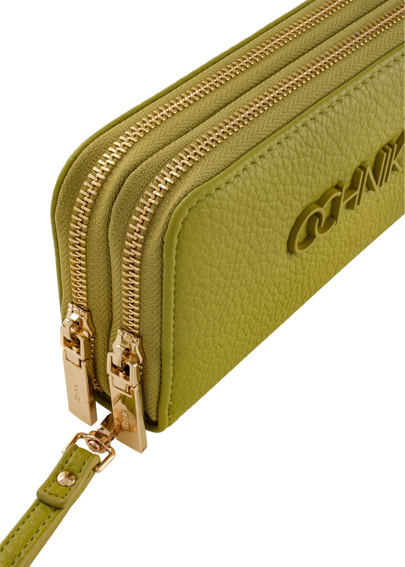 Women's two-compartment lime green wallet POREC-0376-84(W24)-07