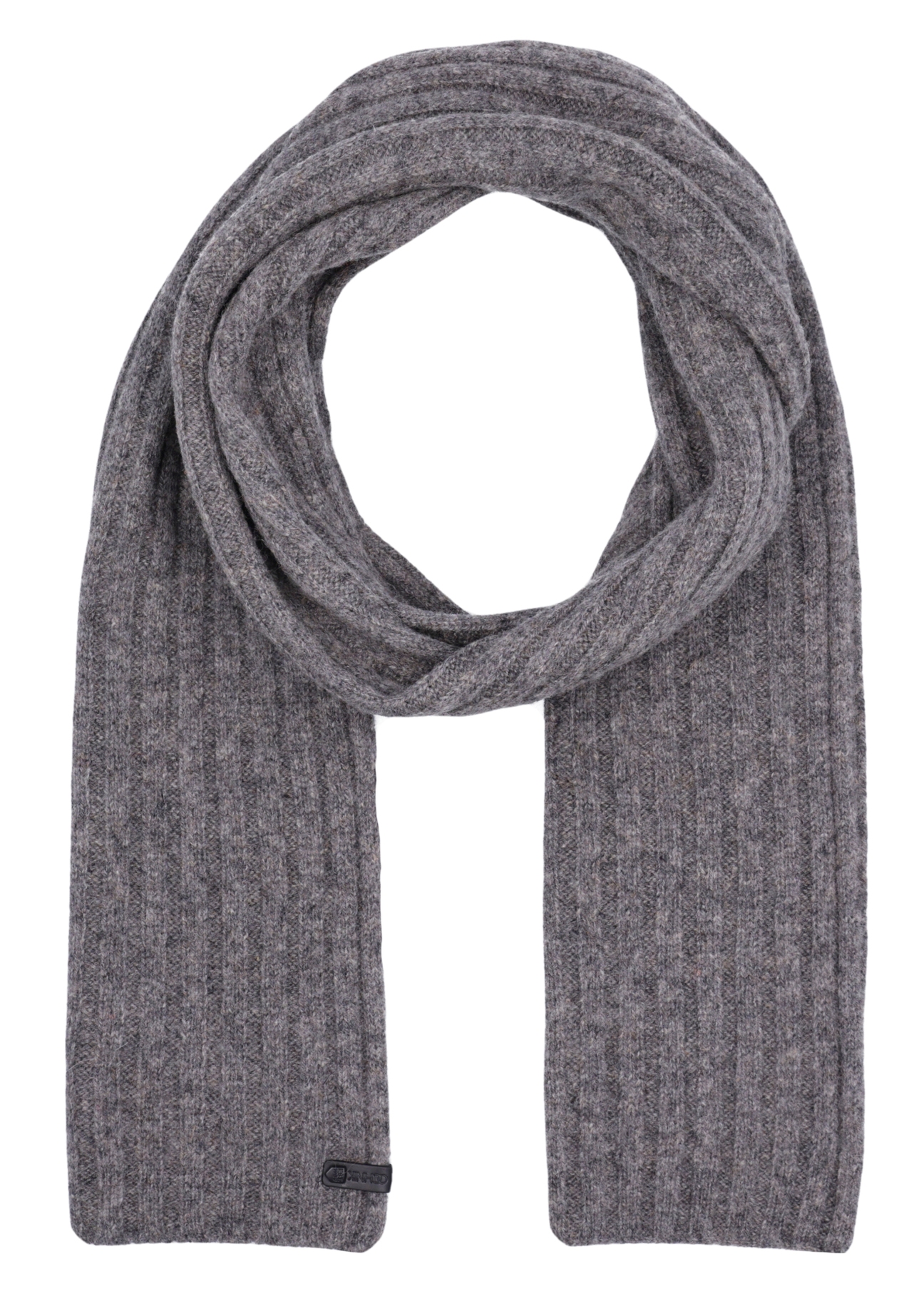 Men's gray wool scarf SZAMT-0030-9B(Z26), front product view on white background.