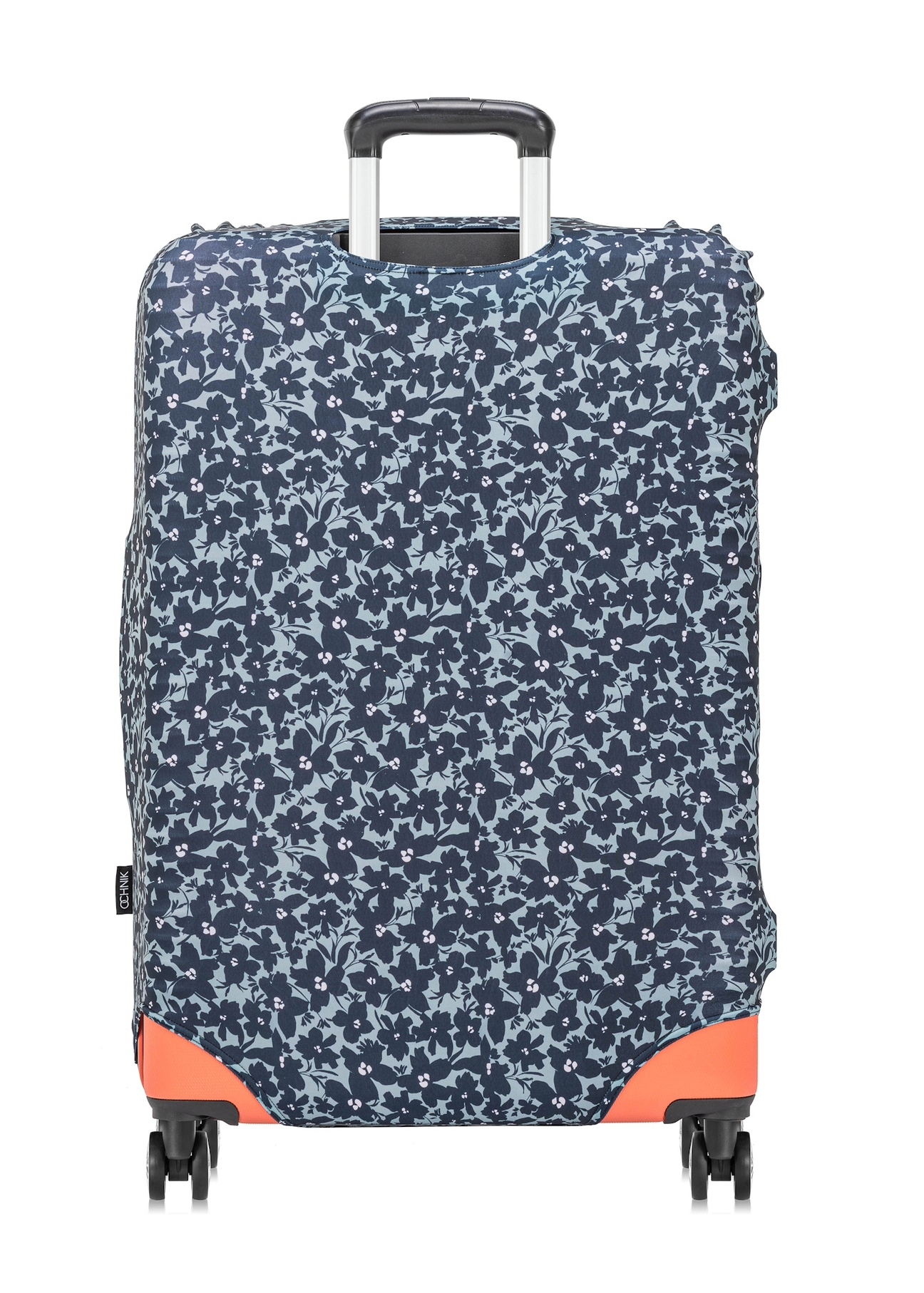 Floral large suitcase cover AW-013-0004-15-L(W25), product view on the suitcase on a white background.