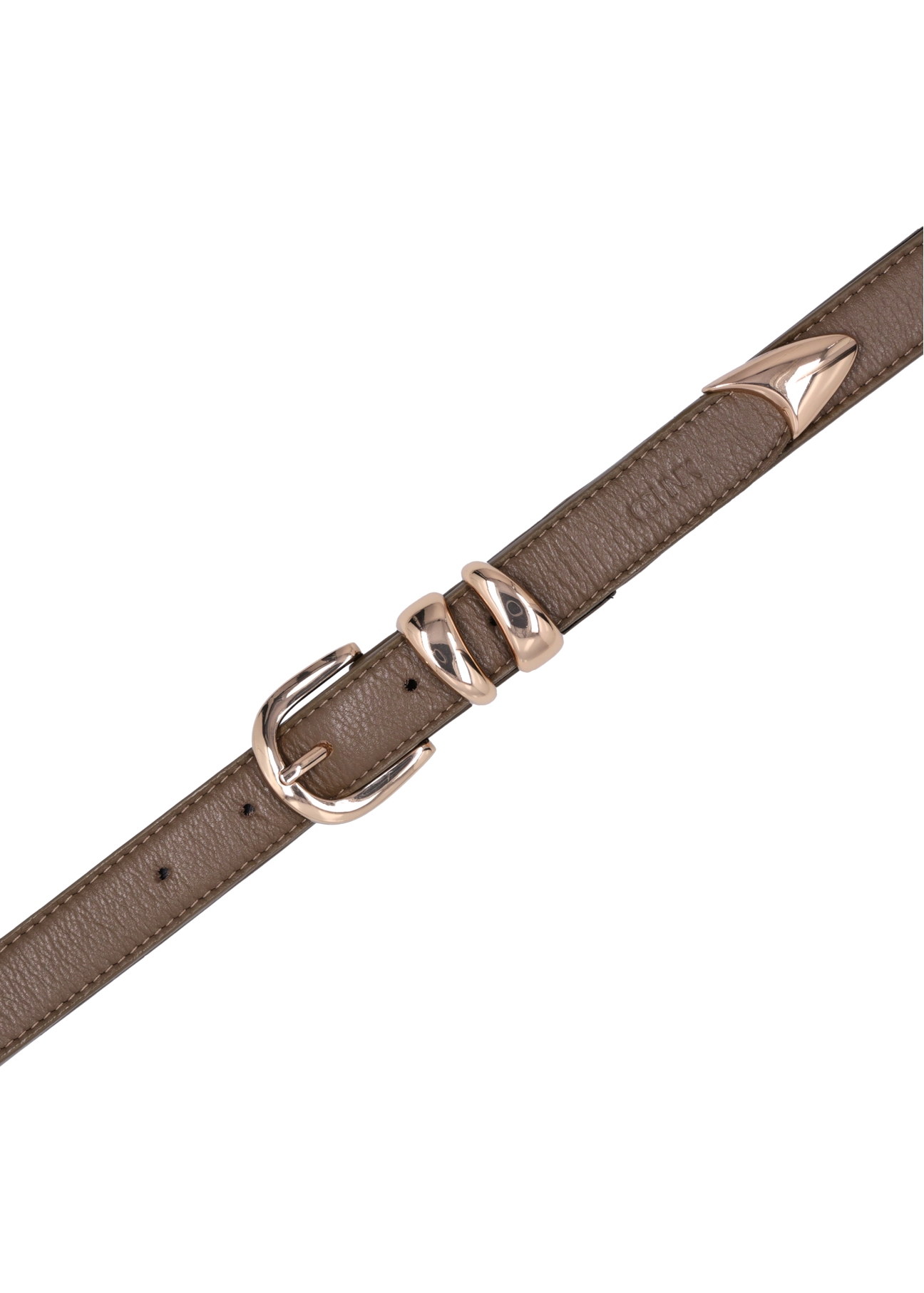 Women's leather belt PASDS-0347-1K(Z26), product view from above on white background.