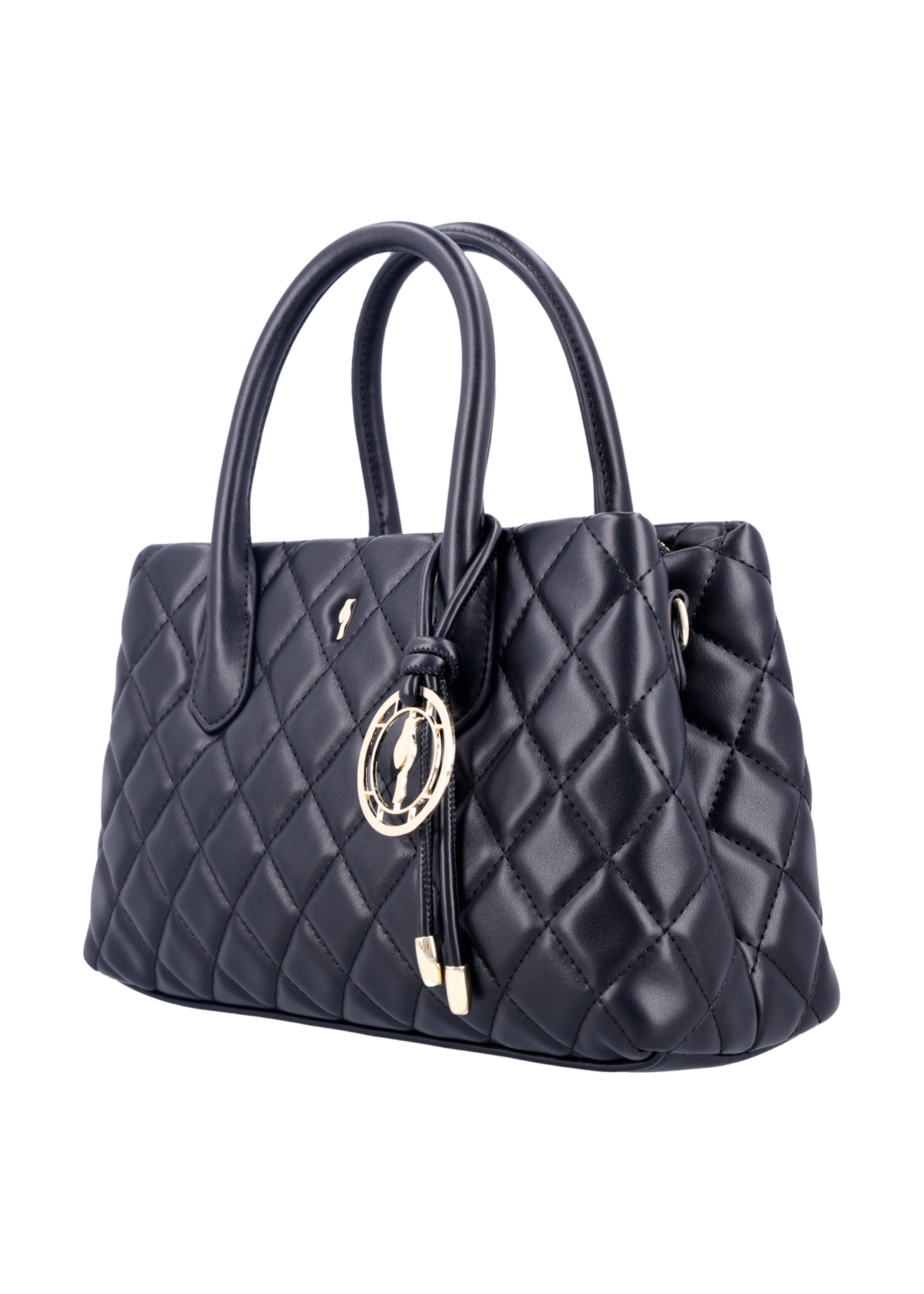 Quilted black women's handbag TOREC-1312-99(Z26), diagonal product view on a white background.