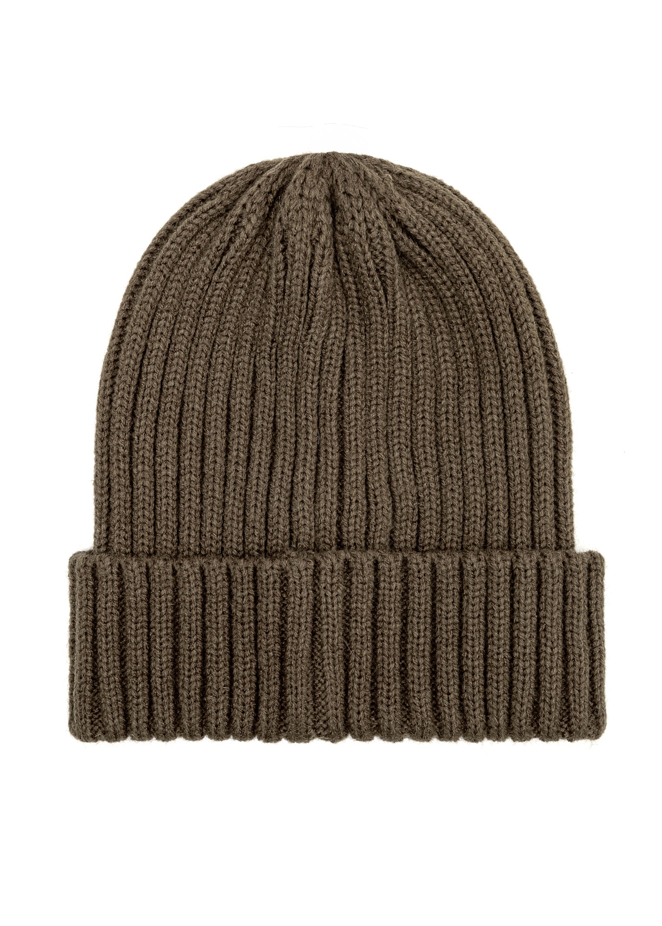 Men's winter khaki hat CZAMT-0088-51(Z25), back view of the product on a white background.