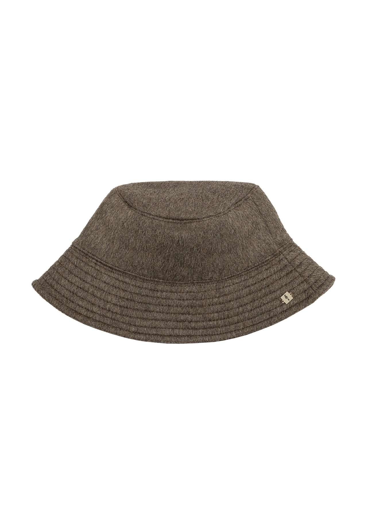 Brown women's wool hat CZADT-0214-89(Z25), front product view on white background.