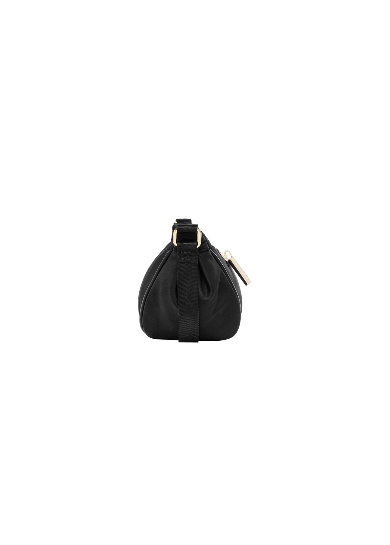 Black small women's bag TOREN-0351-99(Z26), side view of the product on a white background.