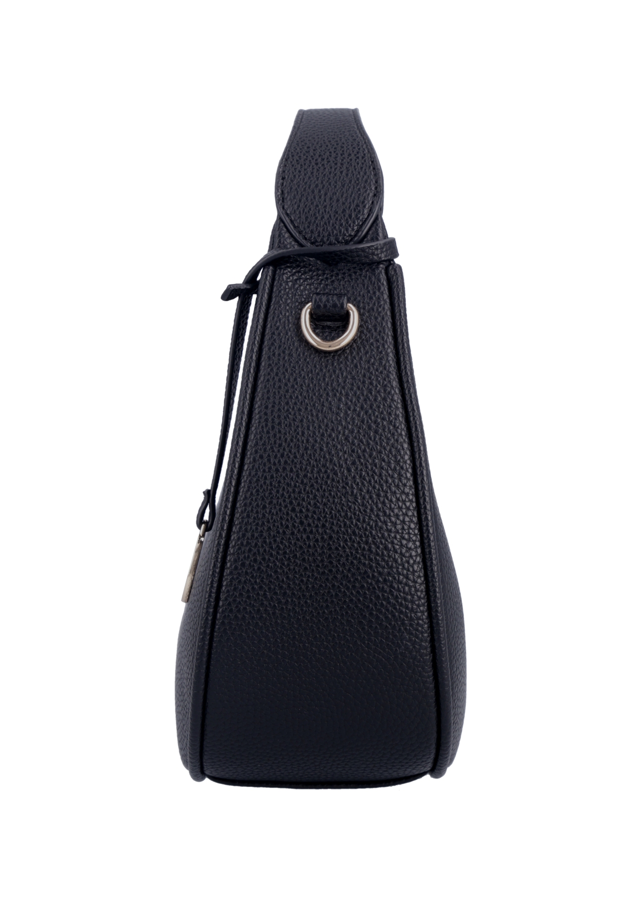Black small shoulder bag TOREC-1319-9I(Z26), side view of the product on a white background.