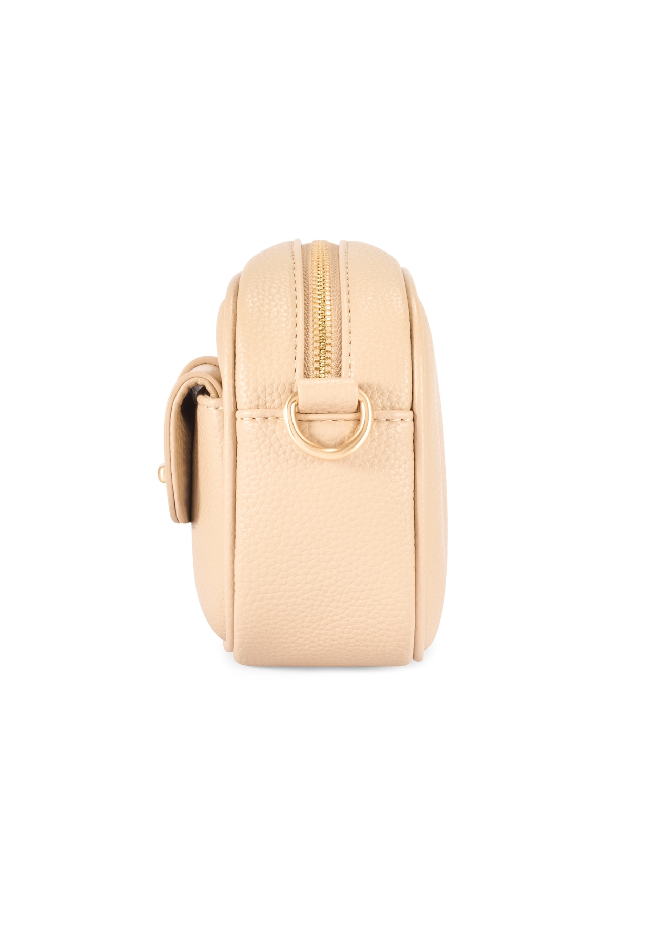 Small beige women's handbag TOREC-1174-1B(W26), side product view on white background.