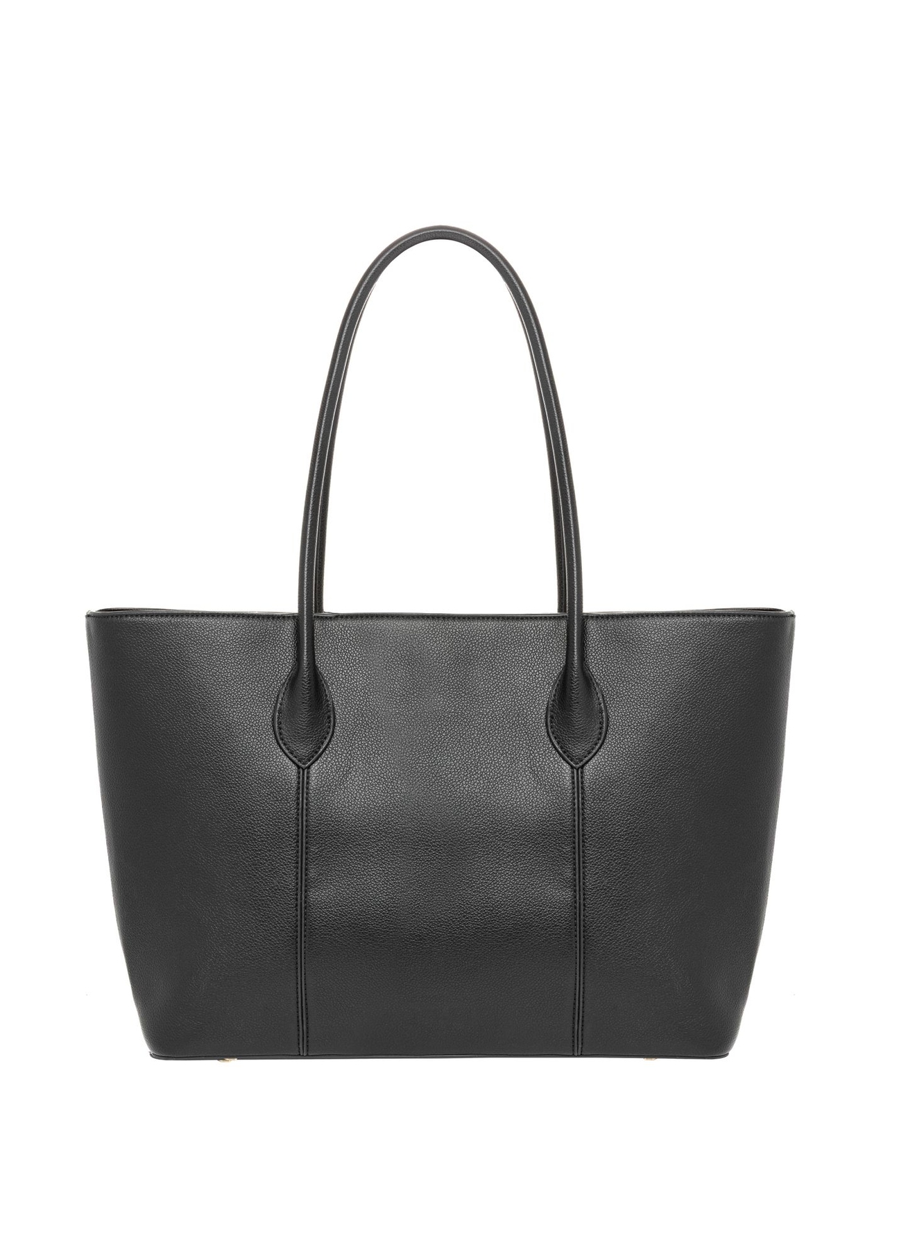 Black women's shopper bag TOREC-1241-9I(Z26) - product view from the back, on a white background.