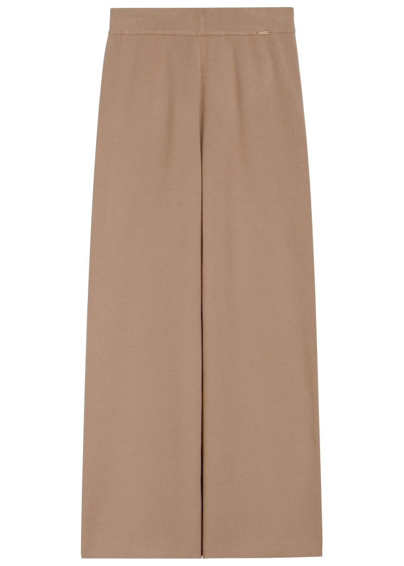 Women's camel viscose trousers SPODT-0116-1D(Z26), front product view on white background.