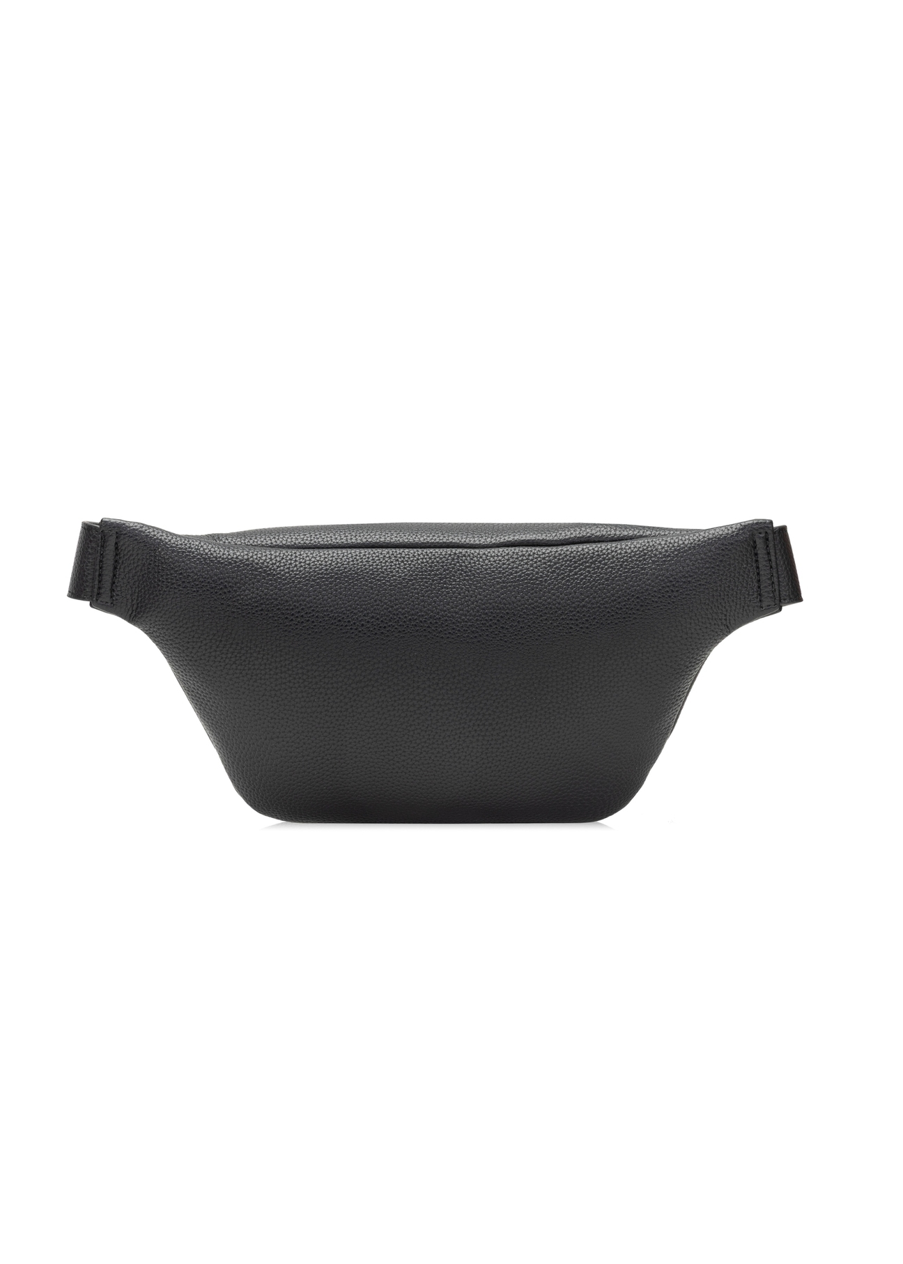 Black women's waist bag with monogram TOREC-1158-9P(W26), back view of the product on a white background.