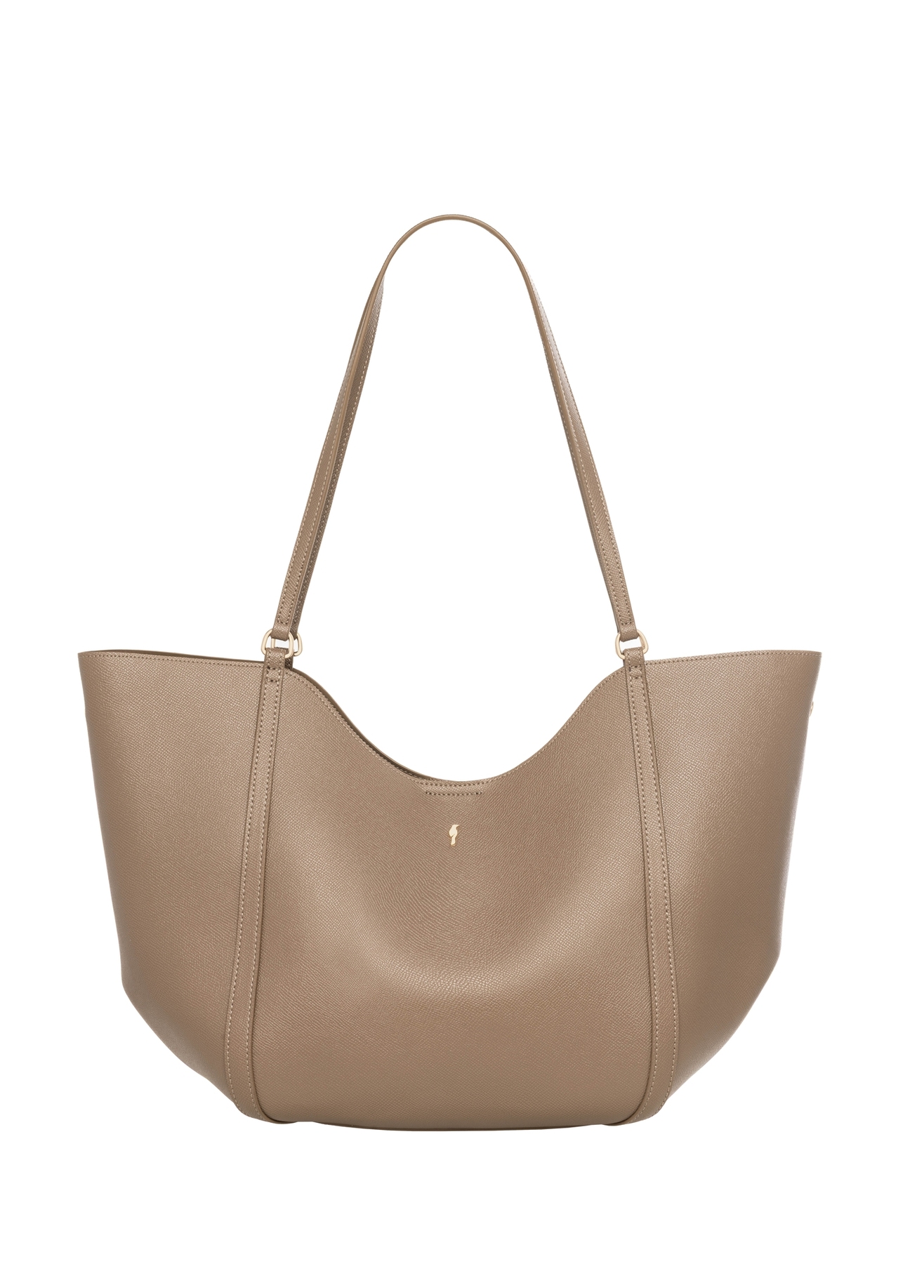 Beige women's shopper bag TOREC-1296-1B (Z26)