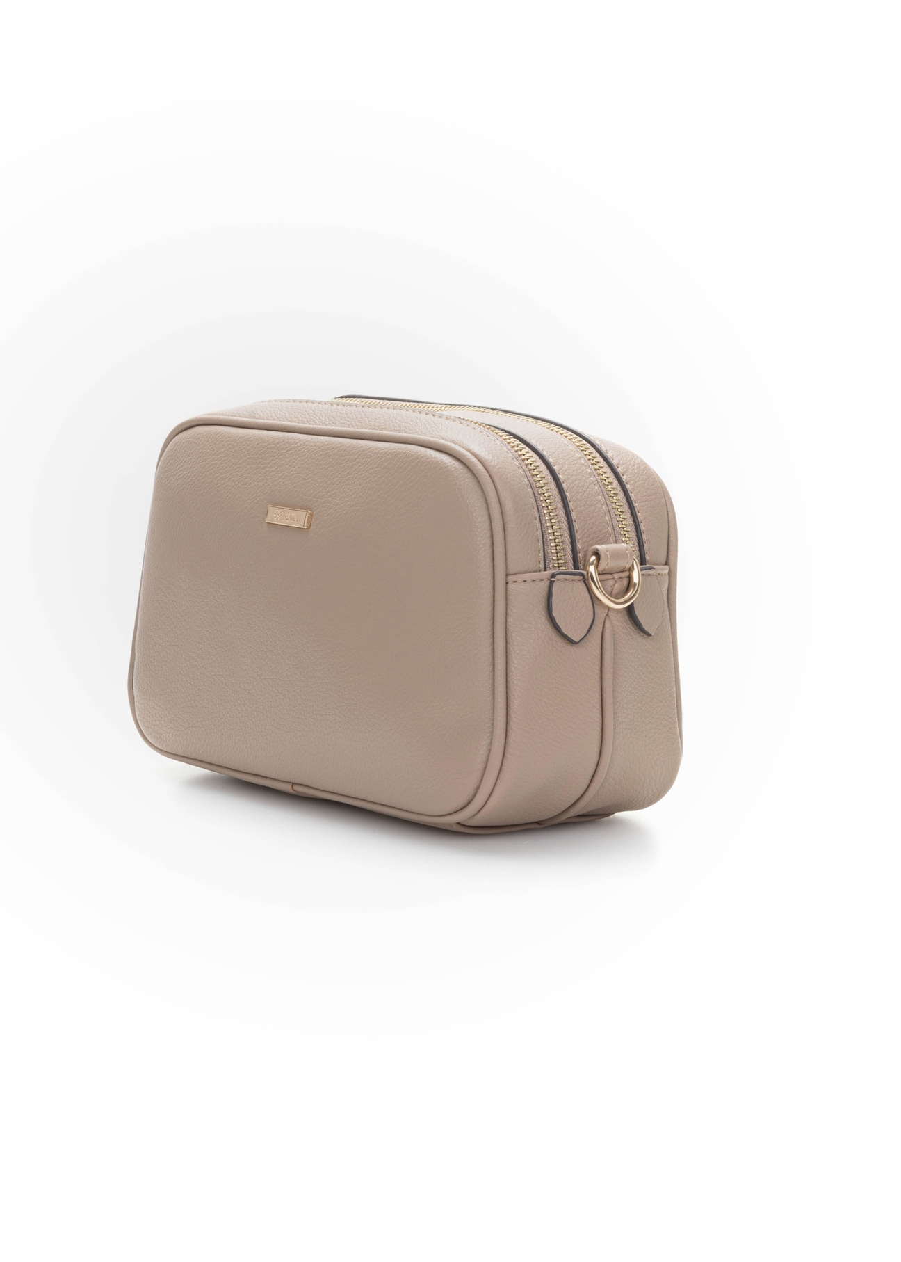 Beige medium women's handbag TOREC-1121-1D(W26), diagonal product view on a white background.