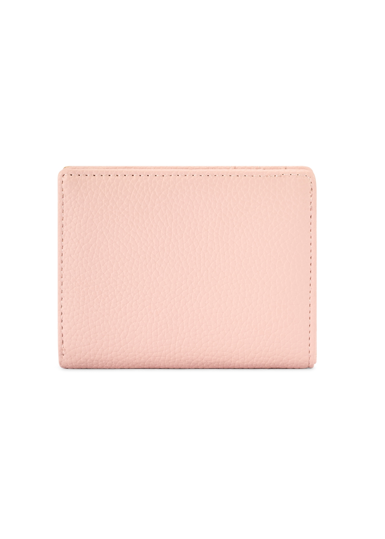 Small pink women's wallet POREC-0415-5B(W26), product view from the back on a white background.