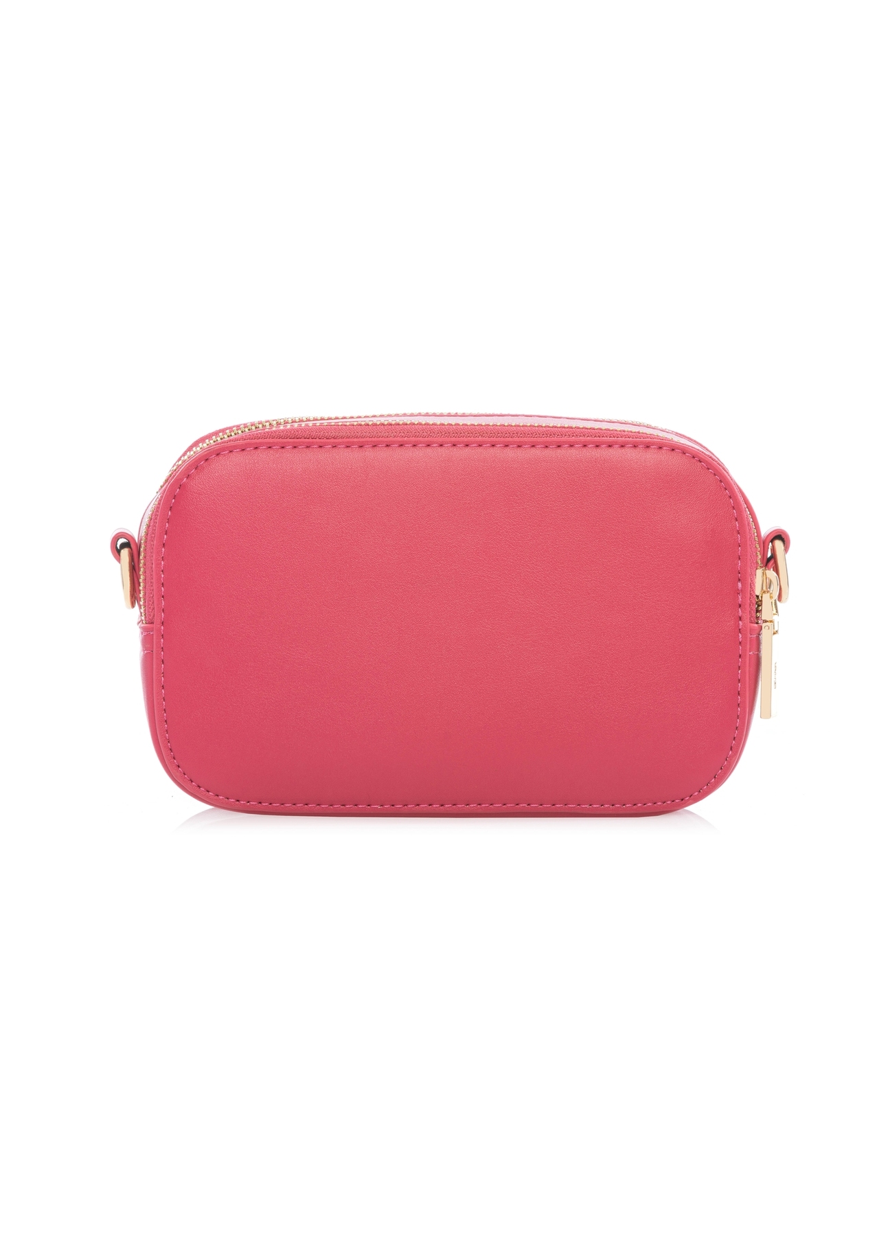 Fuchsia small women's handbag TOREC-1172-5E(W26) - product view from the back, on a white background.