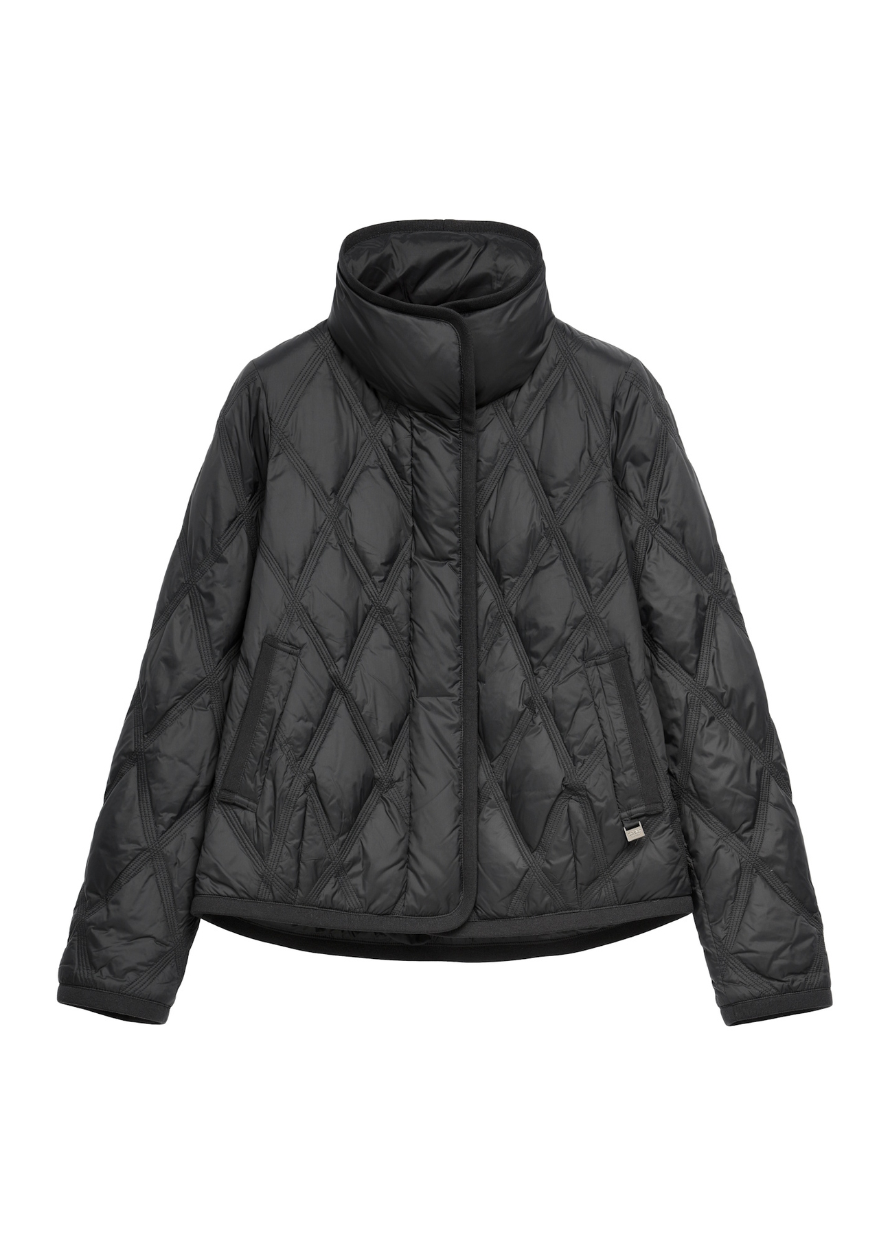 Black women's transitional jacket KURDT-0664-99(Z26), front product view on white background.