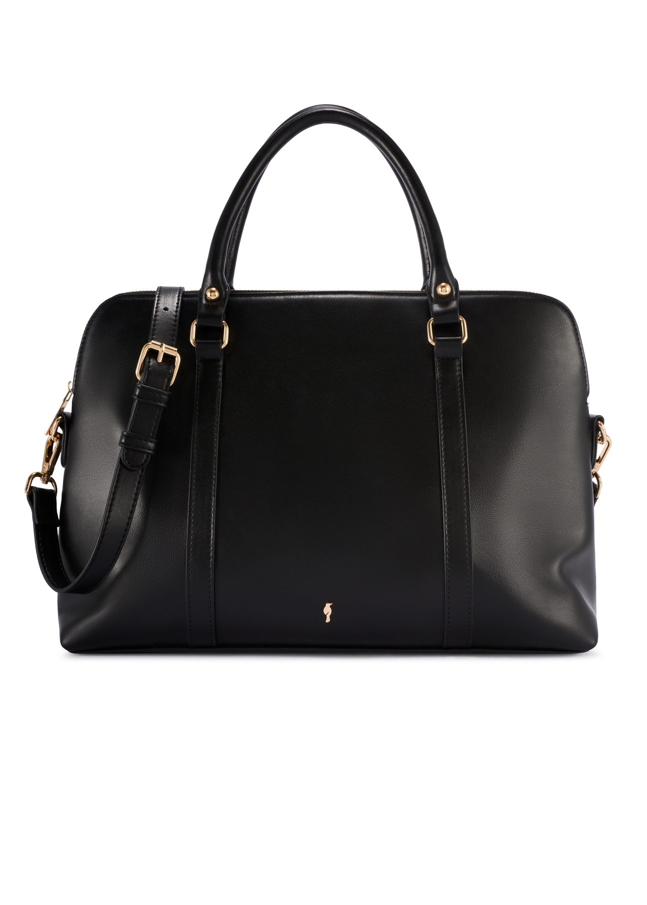 Black women's laptop bag TOREC-1130-99(W26), front product view on white background.