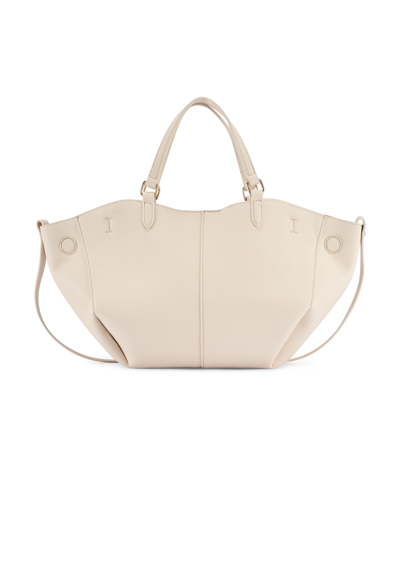 White women's shoulder bag TOREC-1231-0B(W26) - product view from the back, on a white background.