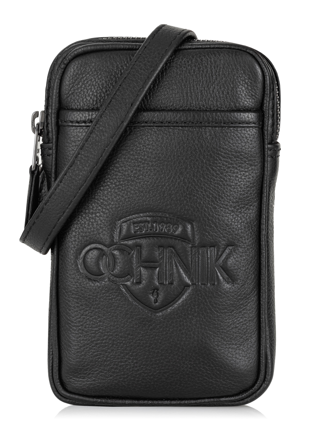 Men's embossed leather pouch PORMS-0515A-99(W23)-01