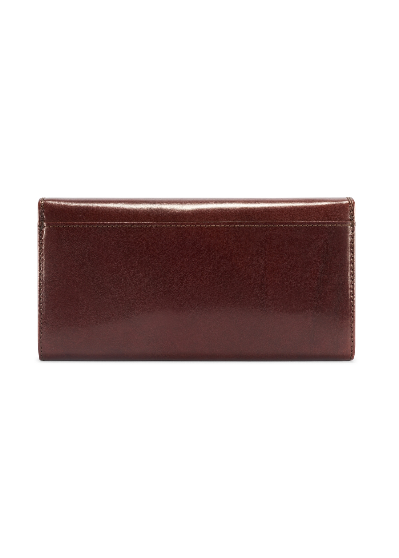 Brown women's wallet PL-125-89(KS), product view from the back on a white background.