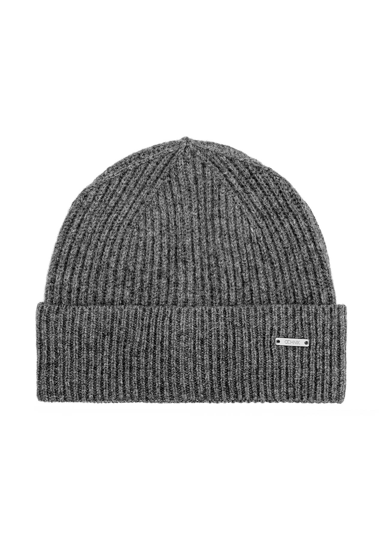 Gray wool men's hat CZAMT-0085-96(Z25), front product view on white background.