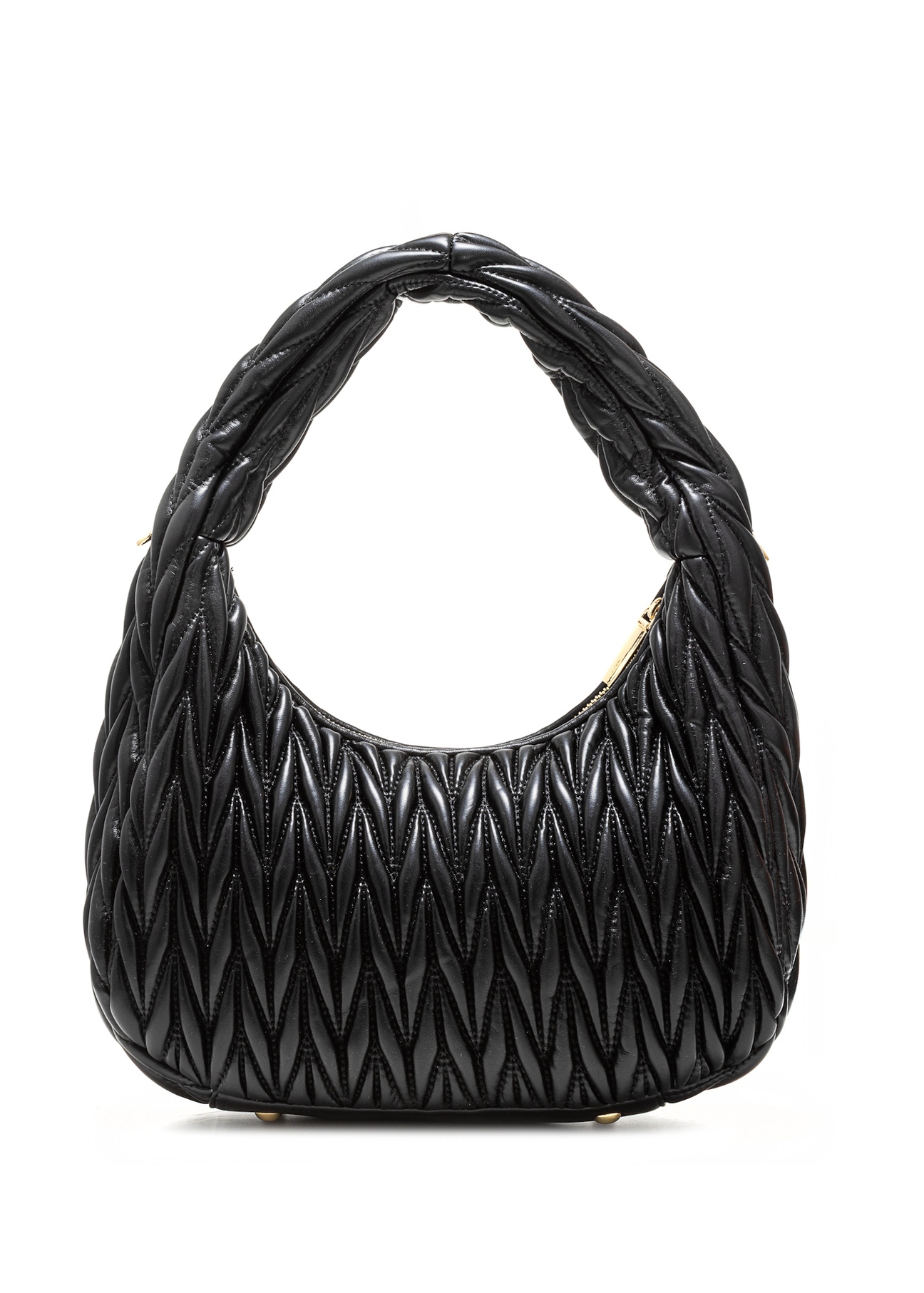 Black women's shoulder bag TOREC-1101-99(Z25), product view from the back on a white background.