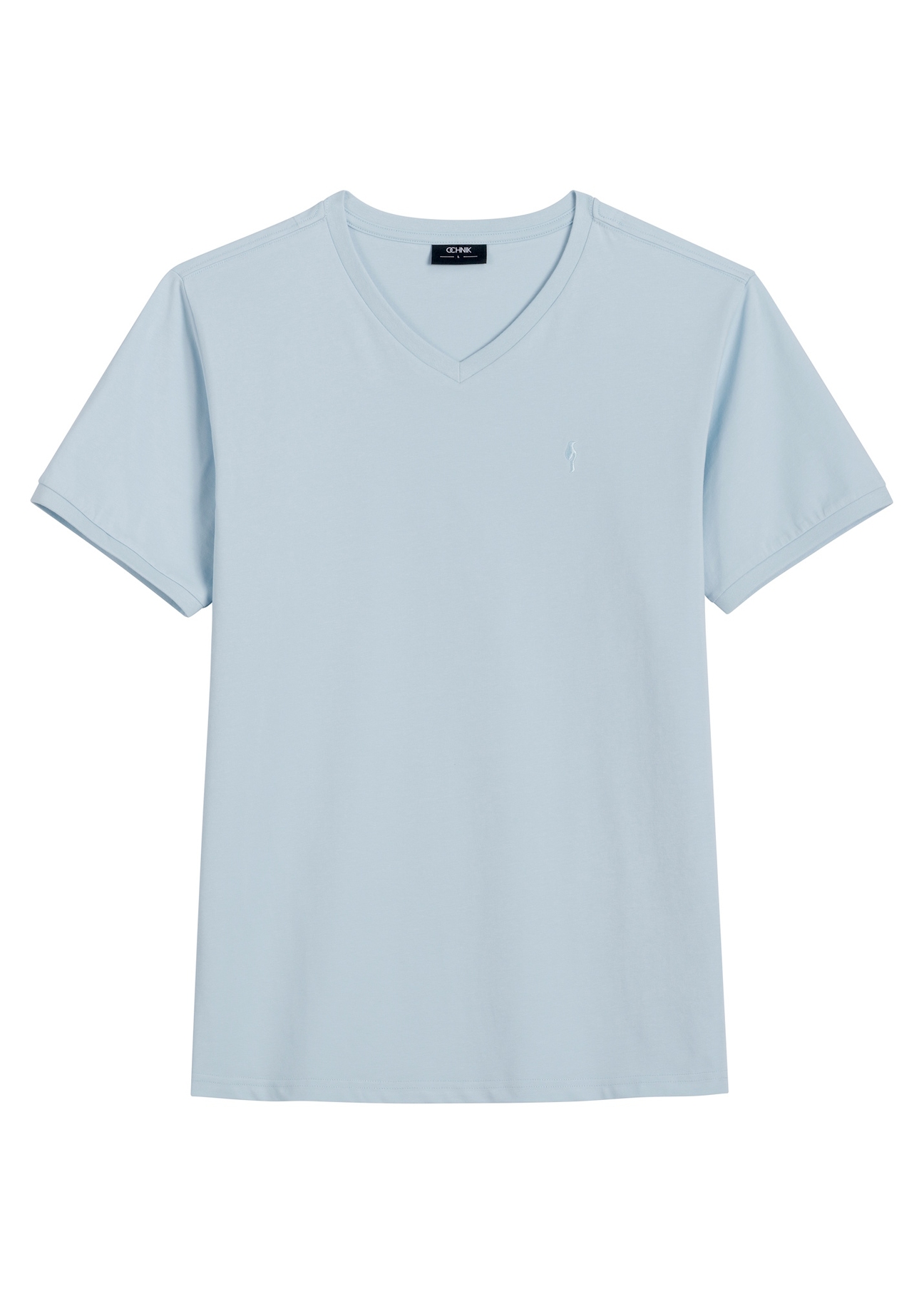 Men's blue cotton T-shirt TSHMT-0088-7A(W26), front product view on white background.