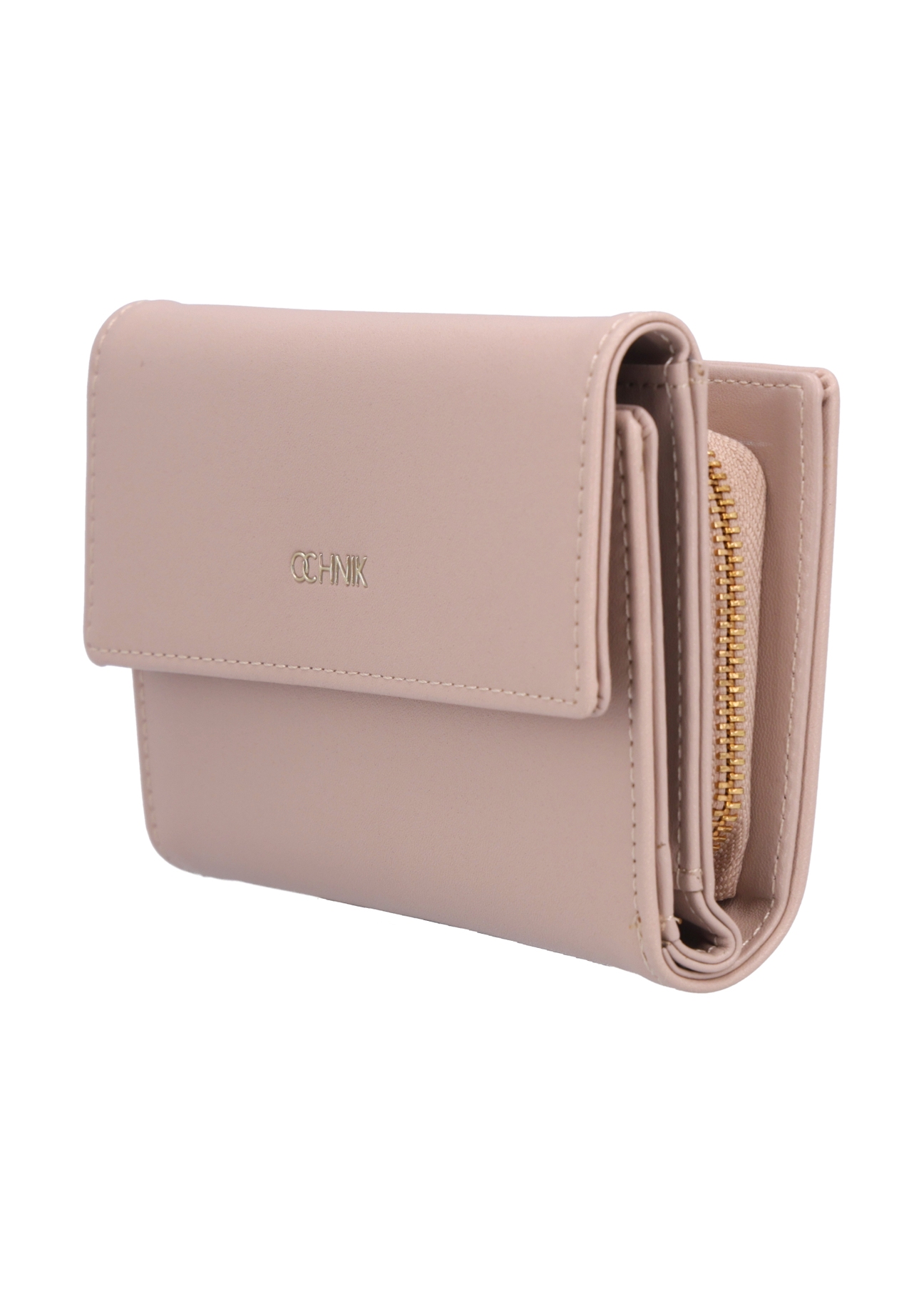 Light beige women's wallet POREC-0426-1B(Z26), diagonal product view on a light background.