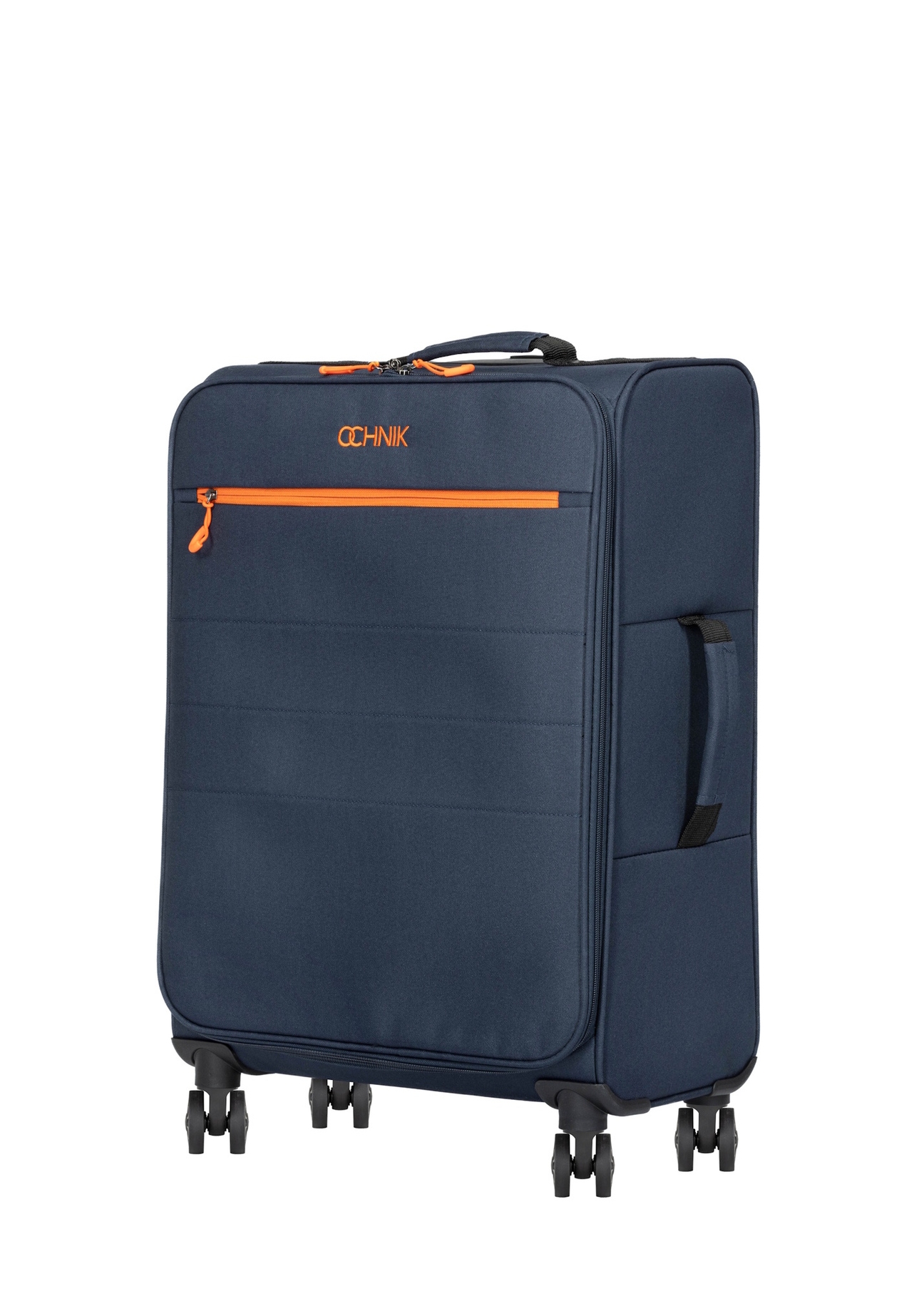 Medium suitcase on wheels WALNY-0045-7D-24(W26) - product view slightly diagonal, on a white background.