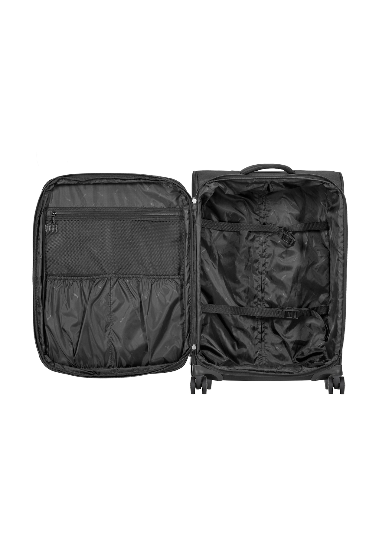 Medium suitcase on wheels WALNY-0046-99-24(W26)