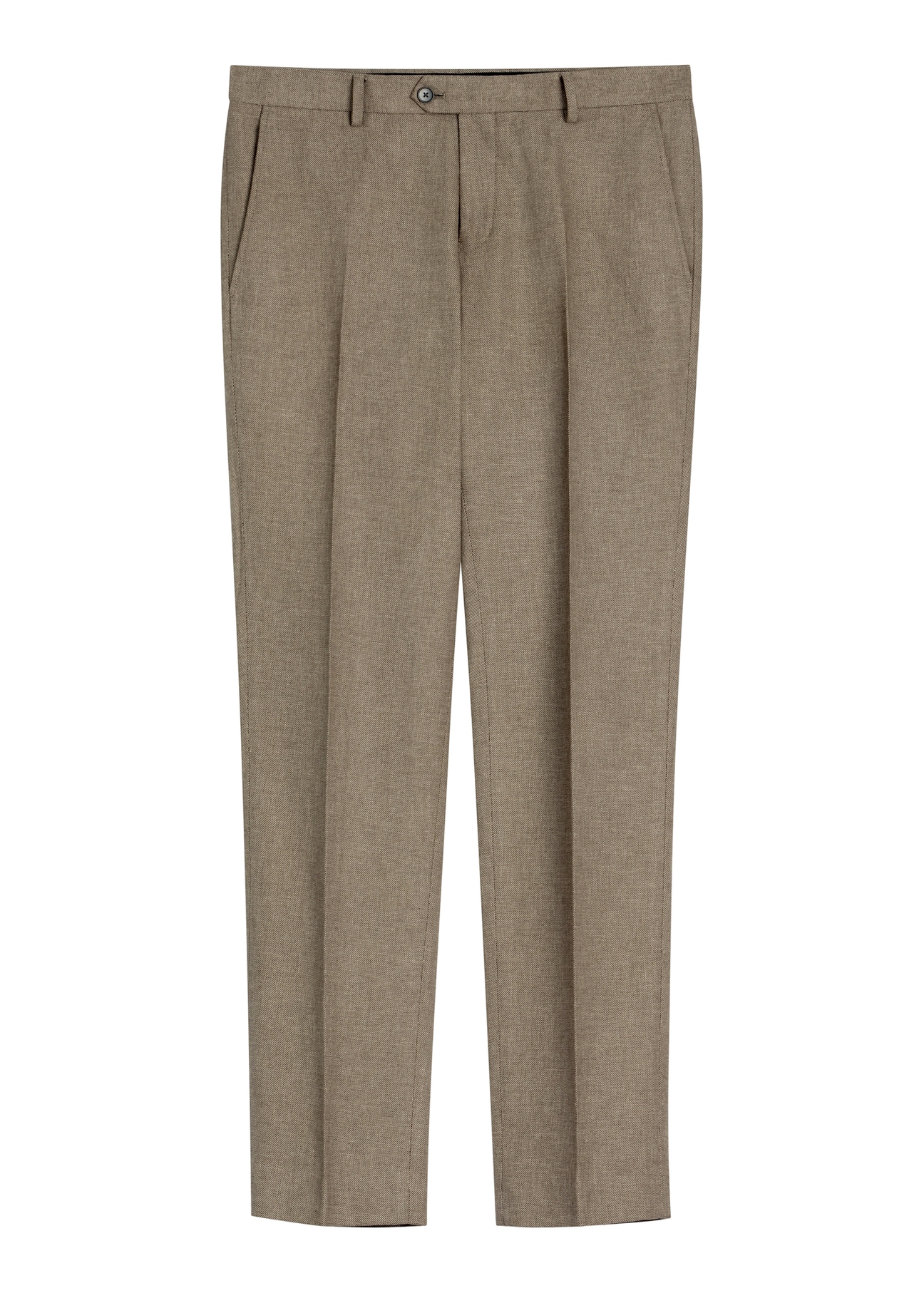 Men's dark brown suit trousers SPOMT-0098-1I(W26)