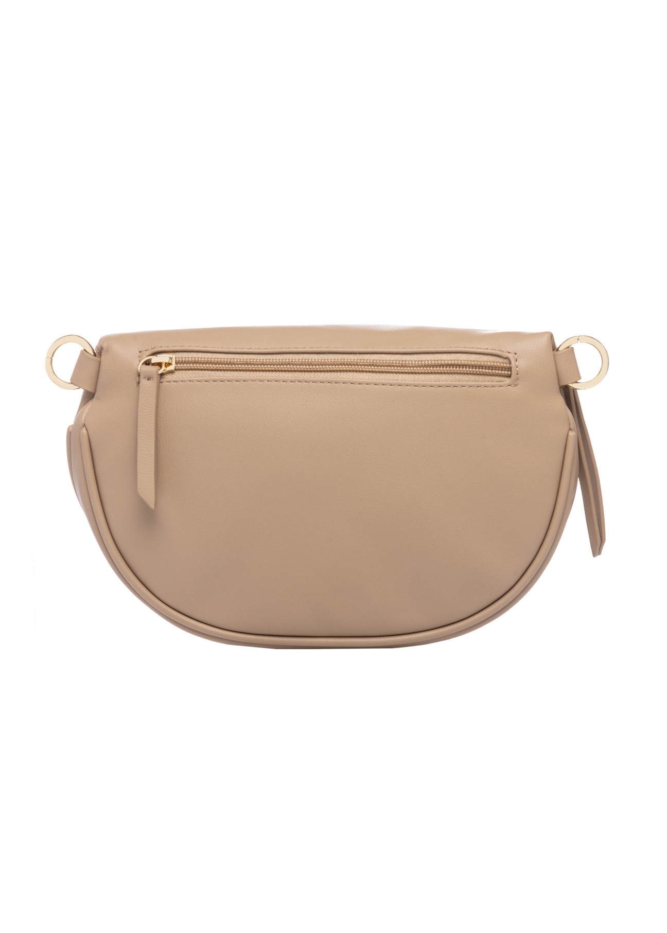 Beige women's waist bag TOREC-1191-1B(W26), back view of the product on a white background.