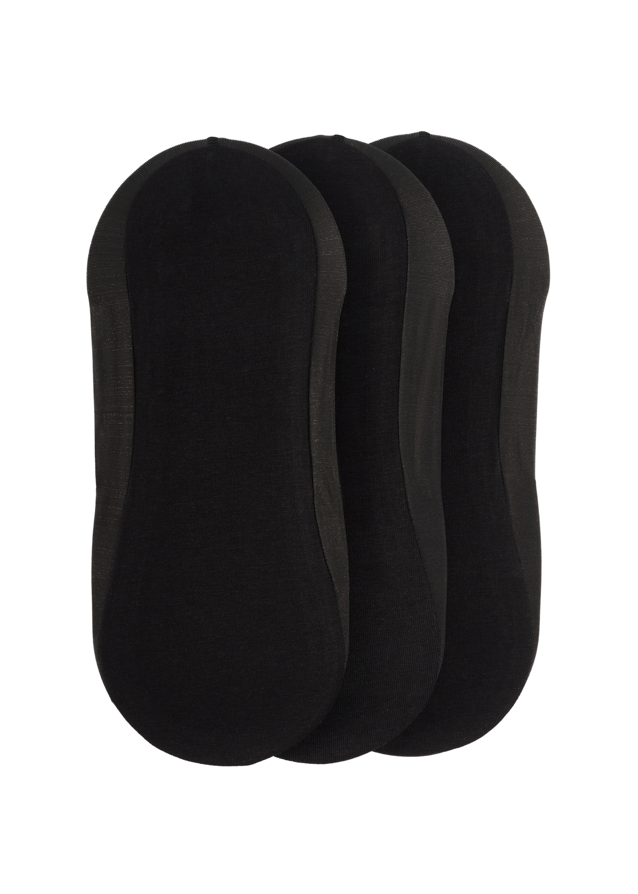 Set of black women's ankle socks ZESDT-0032-99(W26) - product view from above, on a white background.