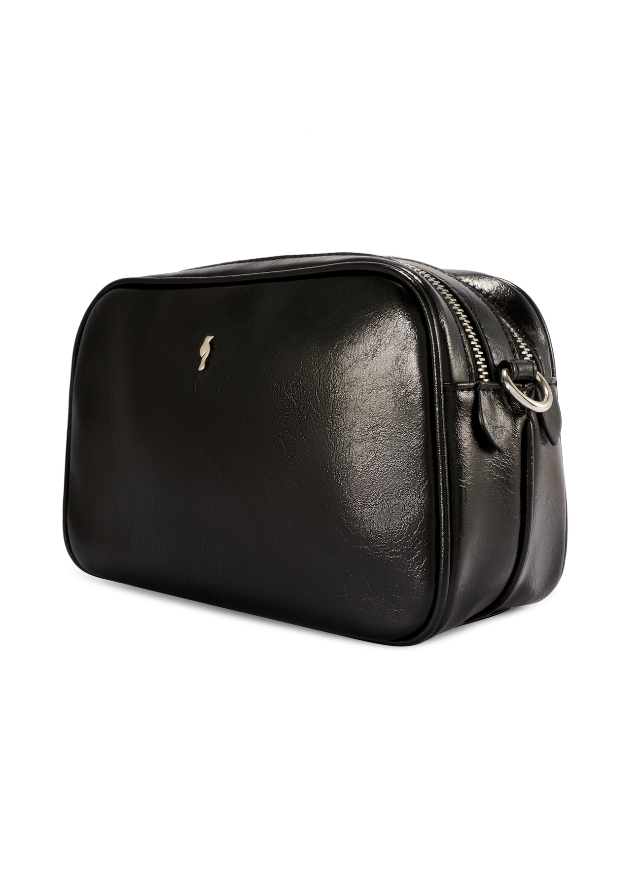 Medium black women's handbag TOREC-1121-9F(W26), diagonal product view on a white background.