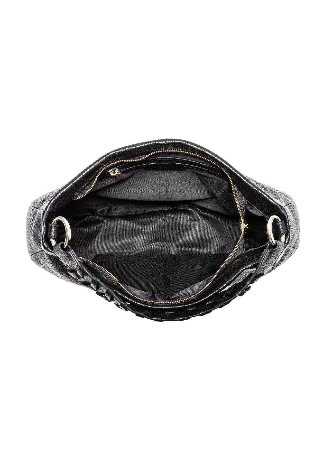 Women's semi-circular leather handbag TORES-0945-99(Z23)-05