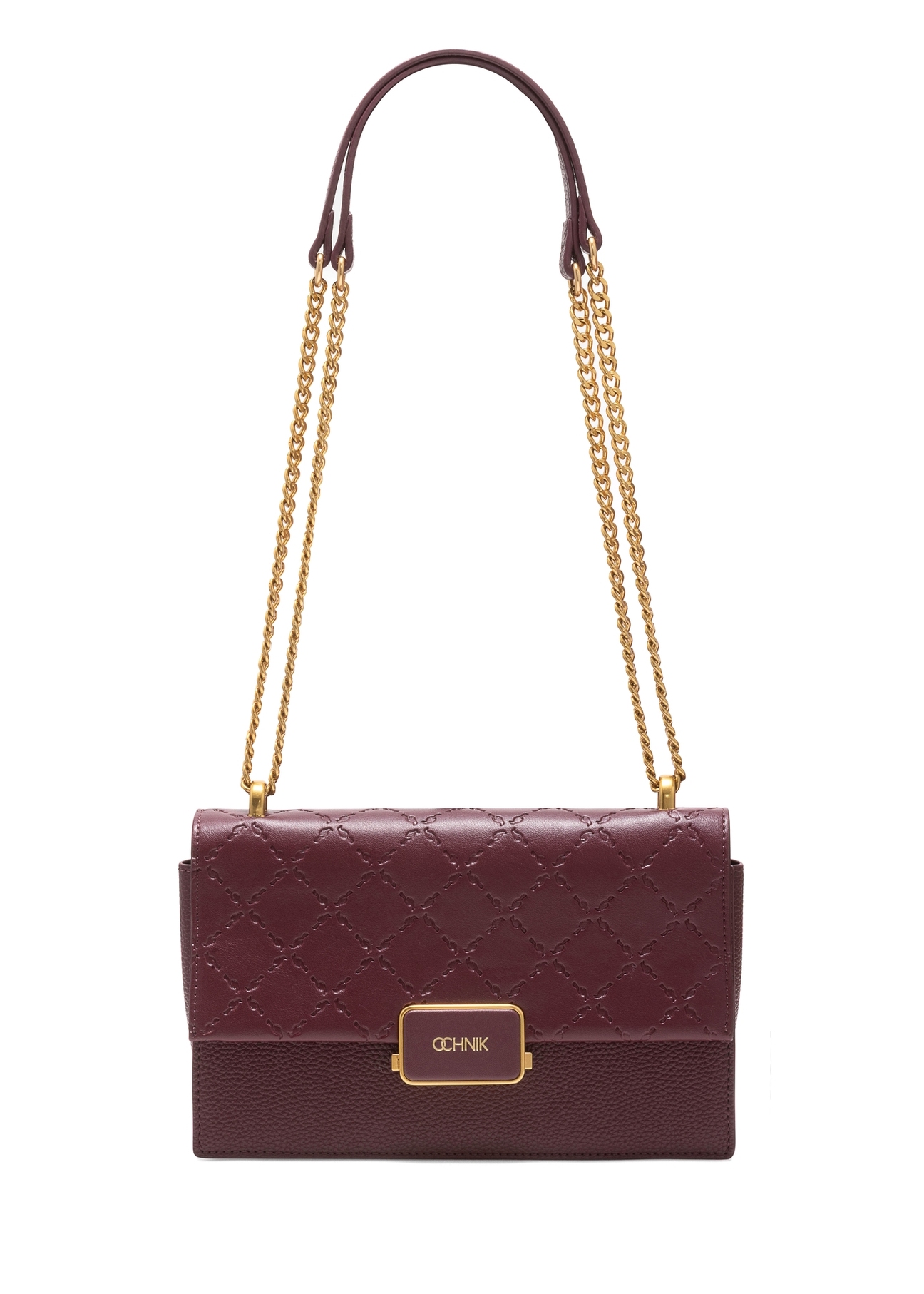 Burgundy women's messenger bag TOREC-0984A-49(Z25)