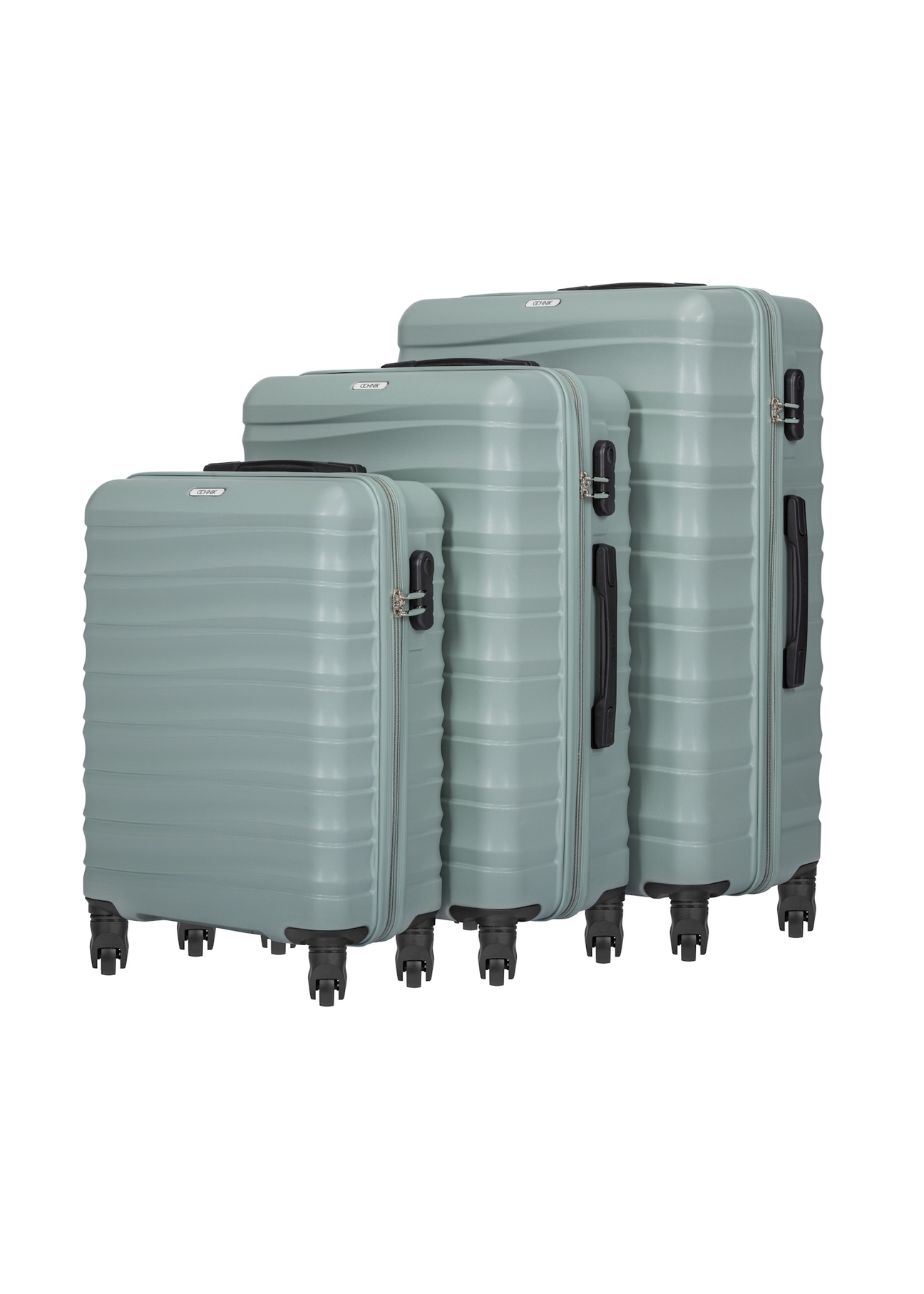 Set of 19'/24'/28' trolley suitcases WALAB-0081-8F(W26), diagonal view of the products on a white background.
