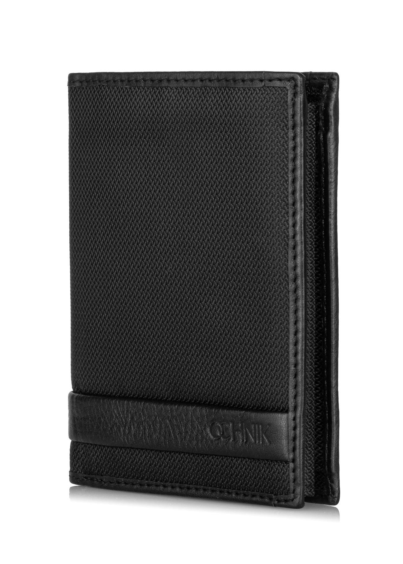 Black folding men's wallet PORMN-0019-99(Z23)-07