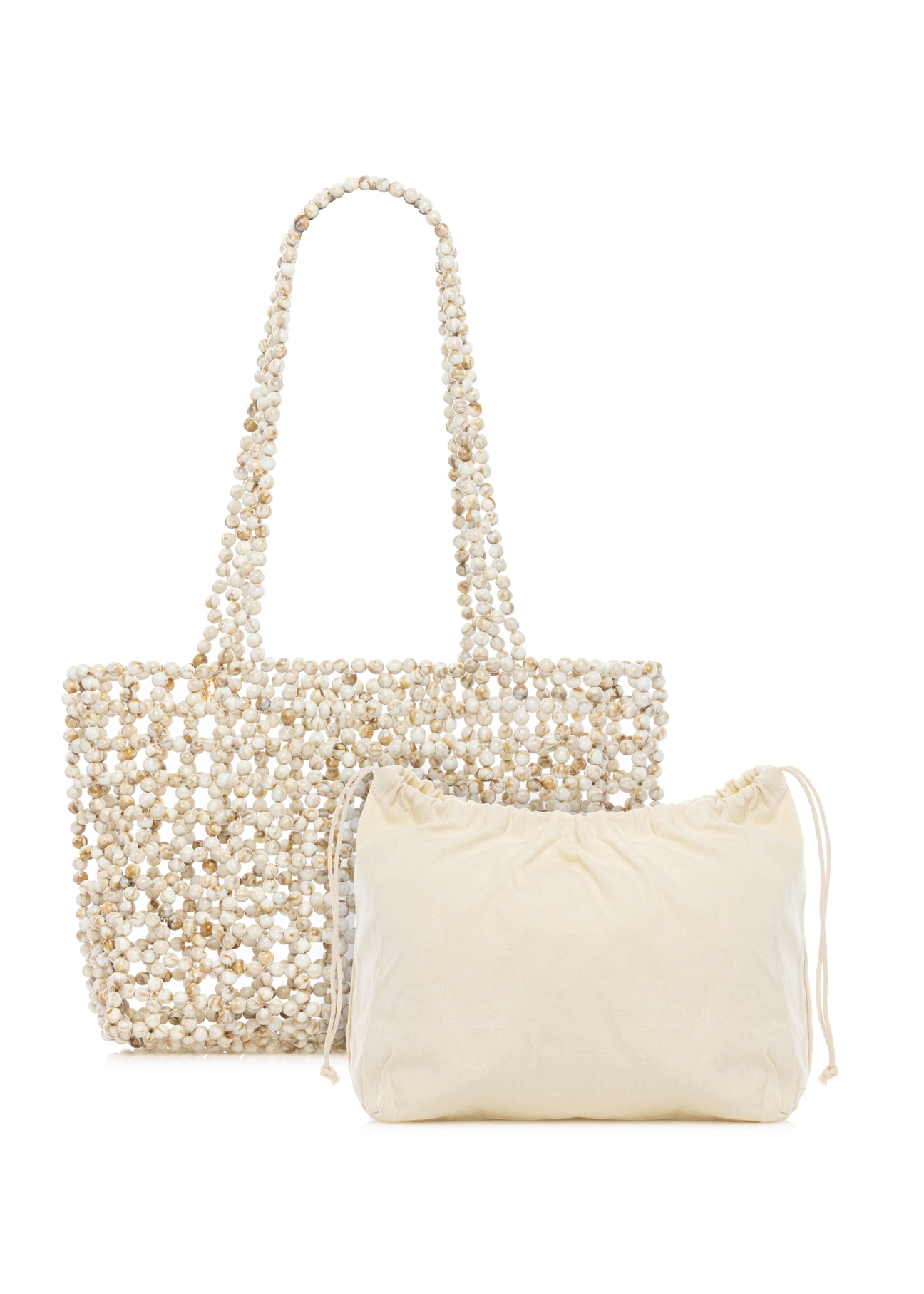 Women's beaded handbag TOREC-1144-0C(W26) - front product view, on white background.