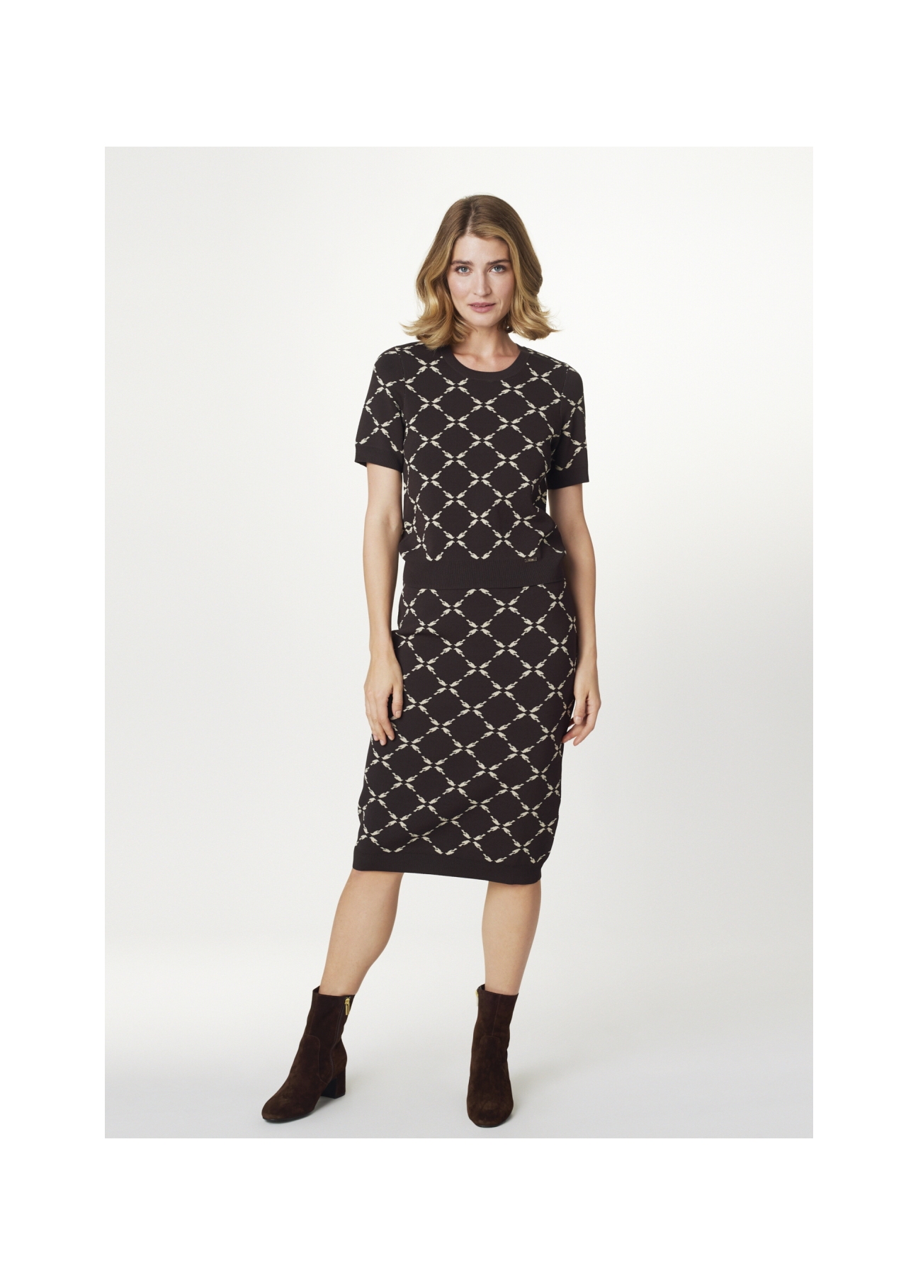 Women's blouse with brand graphic symbol BLUDT-0135-89(Z21)-02