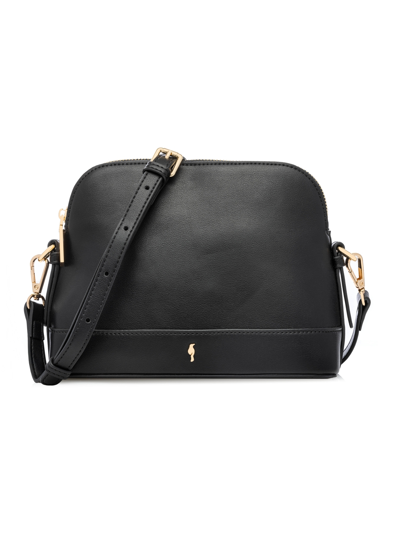 Black women's shoulder bag TOREC-1180-99(W26) - front product view, on a white background.