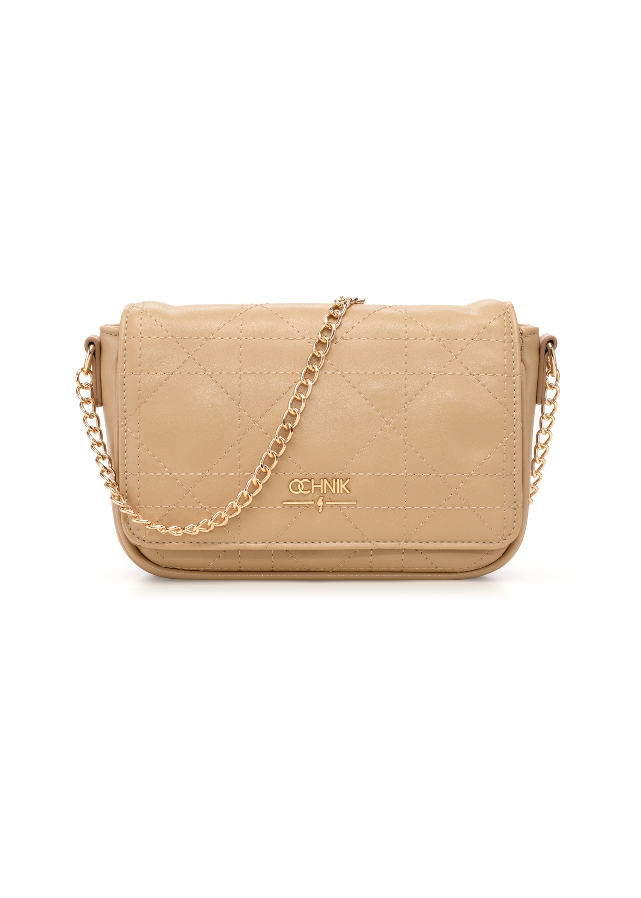 Beige small messenger bag TOREC-1254-1P(Z26), front product view on a light background.