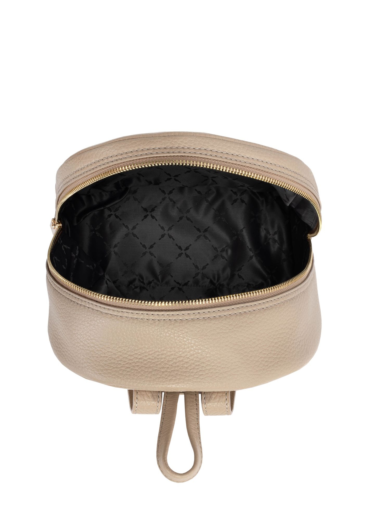 Beige leather women's backpack TORES-0898C-80(W25)-05