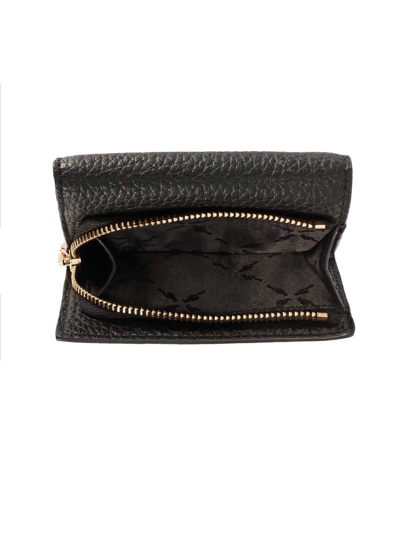Small women's leather wallet PORES-0973-99(Z25), product view inside on white background.