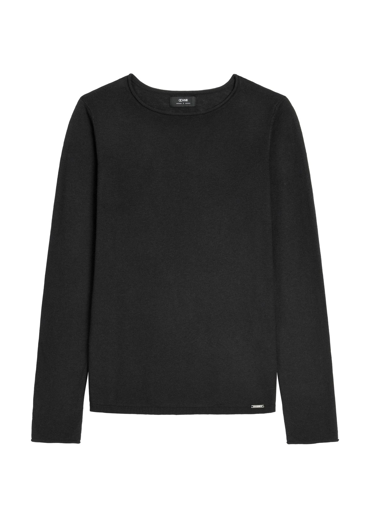 Black women's cashmere sweater SWEDT-0260-99(Z26) - front product view, on white background.