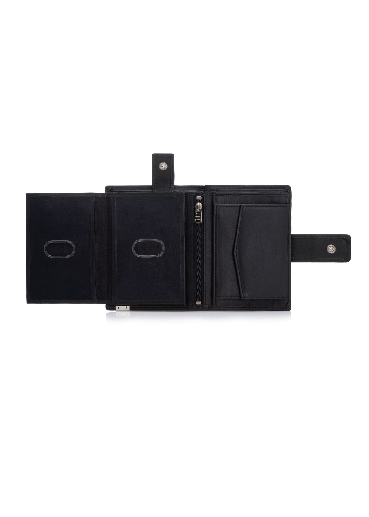 Large men's leather wallet PORMS-0143B-99(Z25), product view inside on white background.