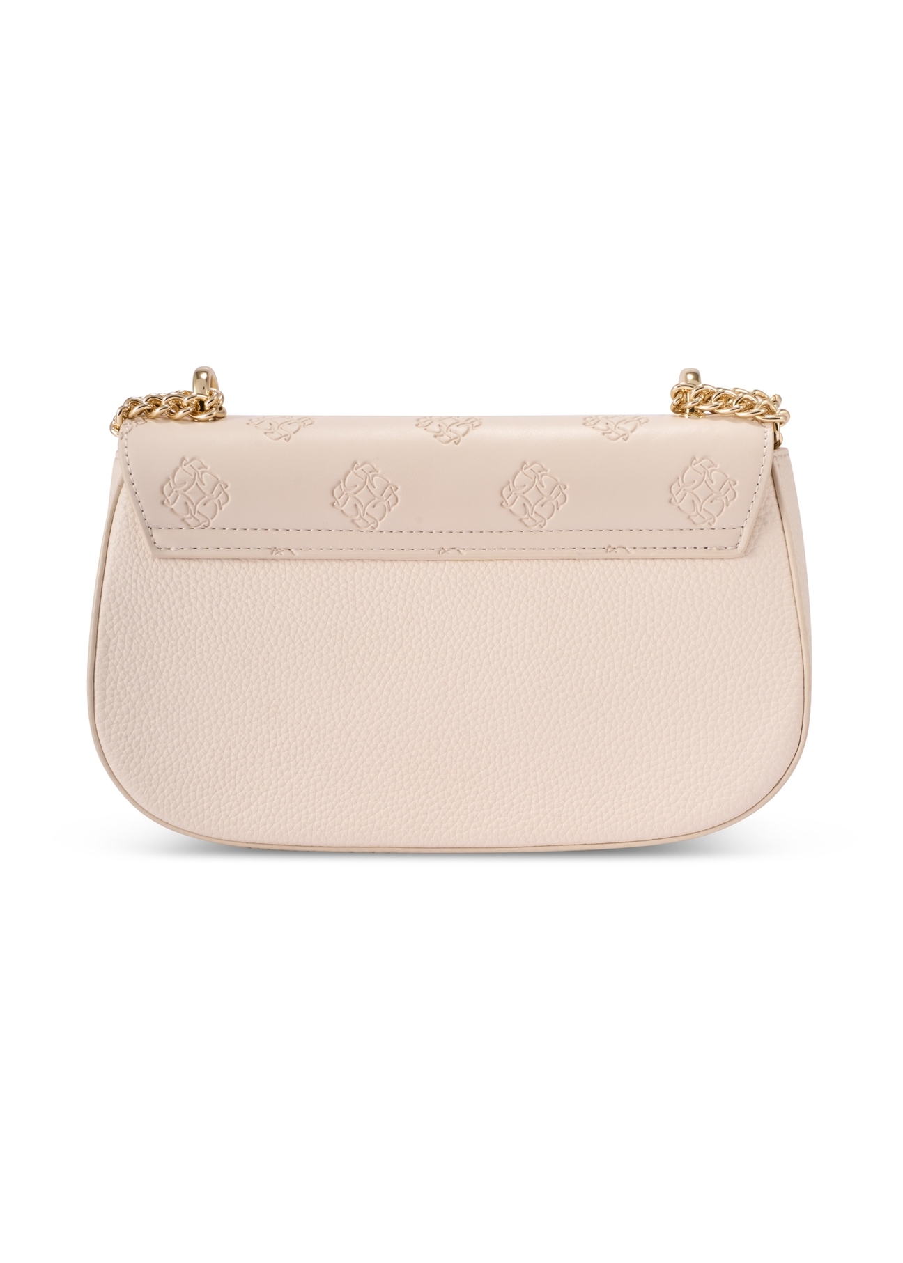 Cream messenger bag with monogram TOREC-1161-0B(W26) - back view of the product, on a white background.