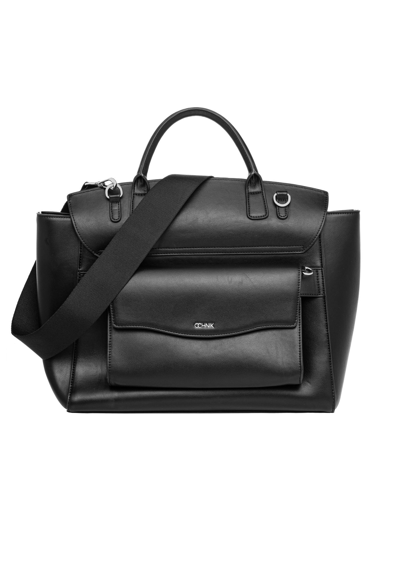 Black women's business briefcase TOREC-1280-99(Z26) - front product view, on white background.
